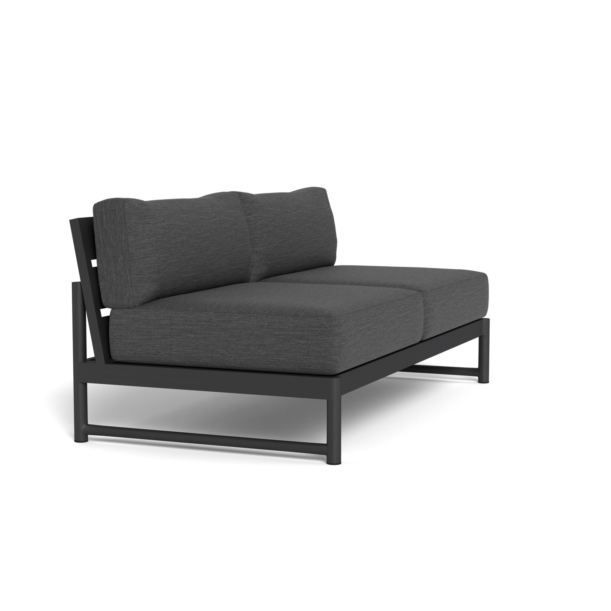 Harbour Breeze Xl 2 Seat Armless Sofa - Aluminum Asteroid, Lisos Grafito