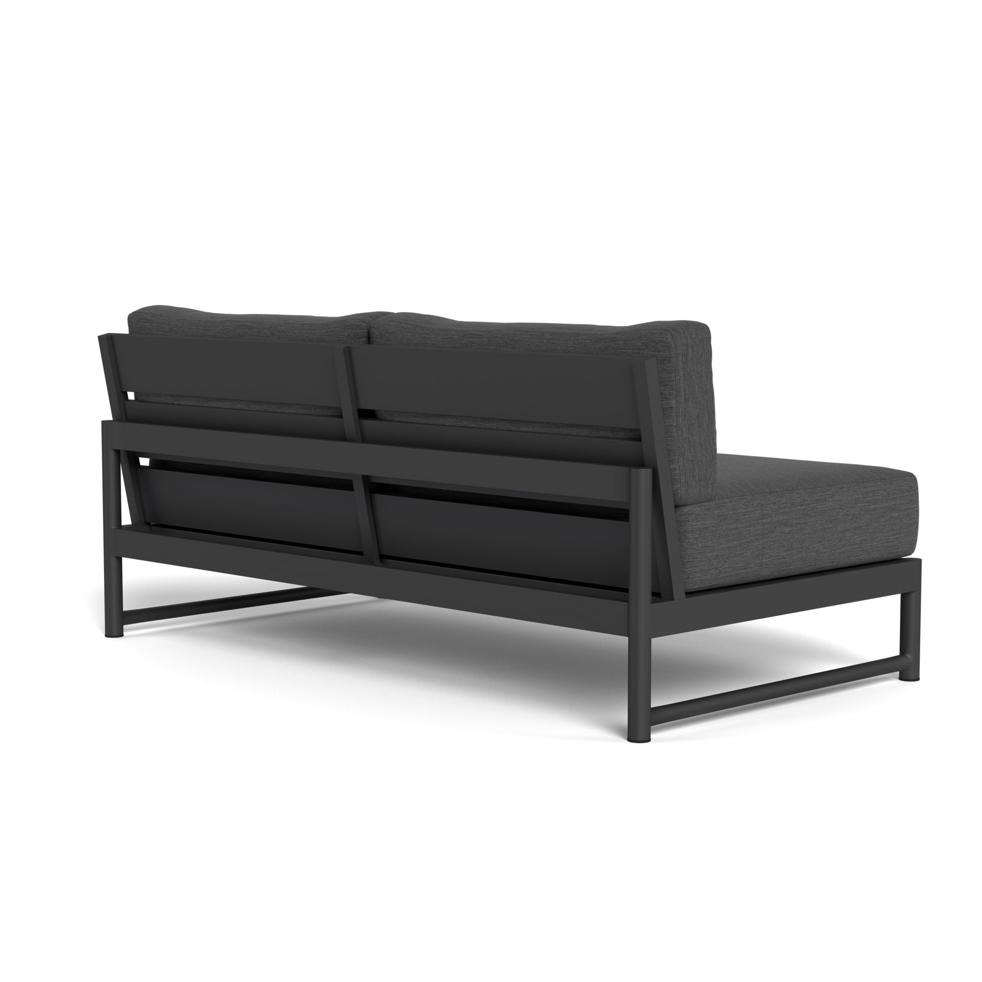 Harbour Breeze Xl 2 Seat Armless Sofa - Aluminum Asteroid, Lisos Grafito