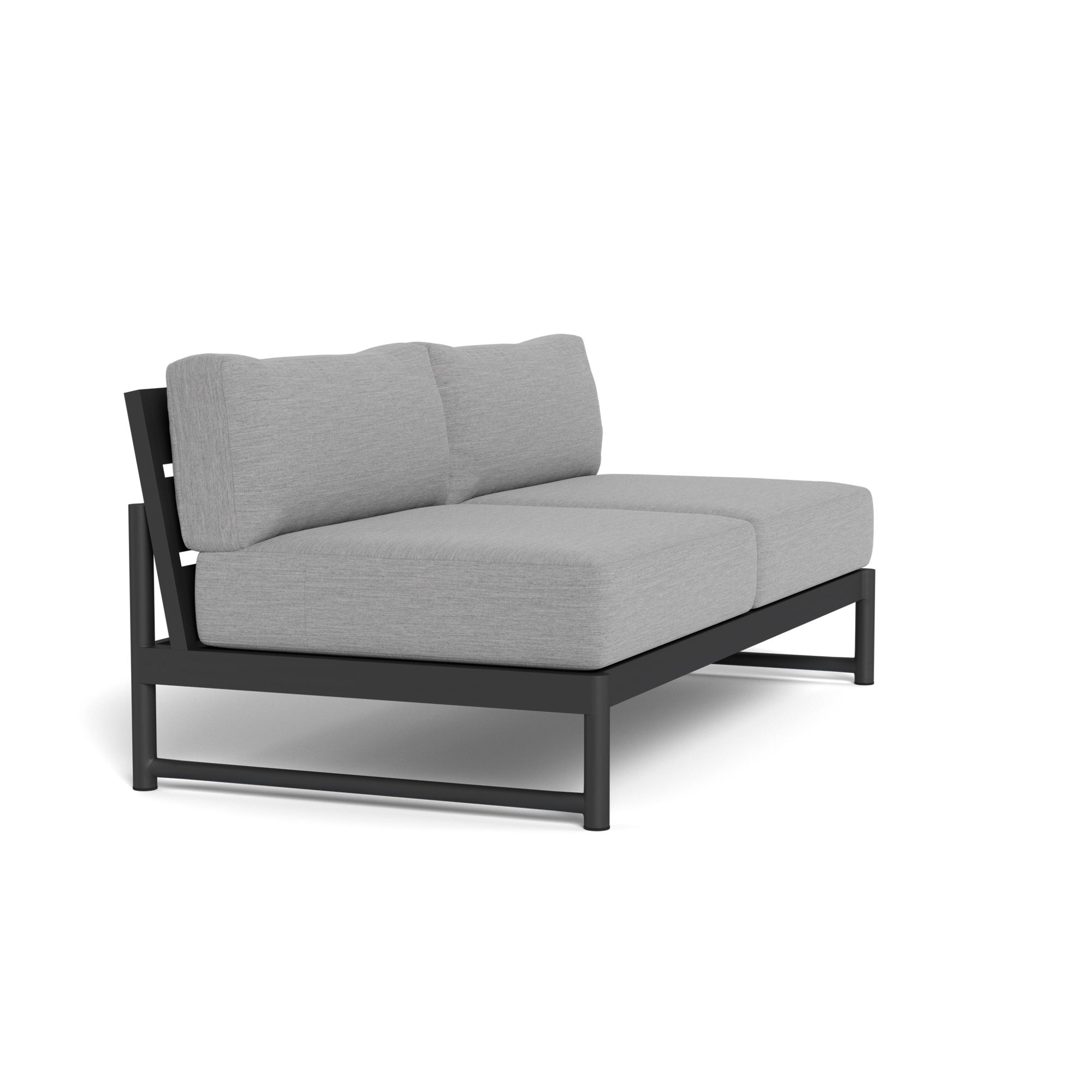 Harbour Breeze Xl 2 Seat Armless Sofa - Aluminum Asteroid, Lisos Piedra