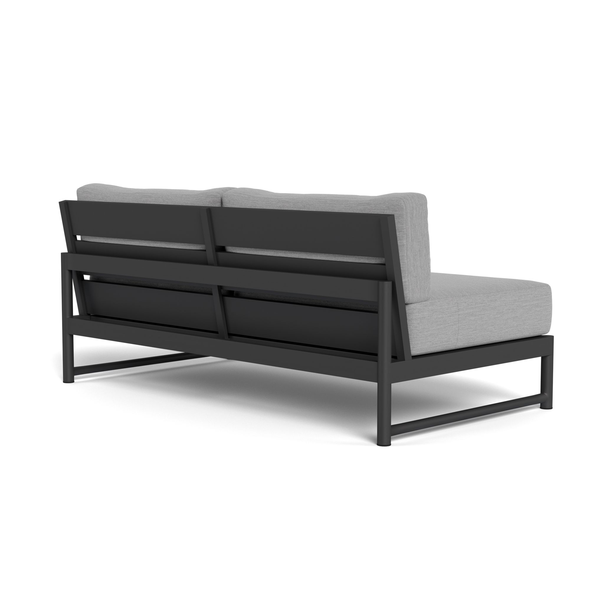 Harbour Breeze Xl 2 Seat Armless Sofa - Aluminum Asteroid, Lisos Piedra