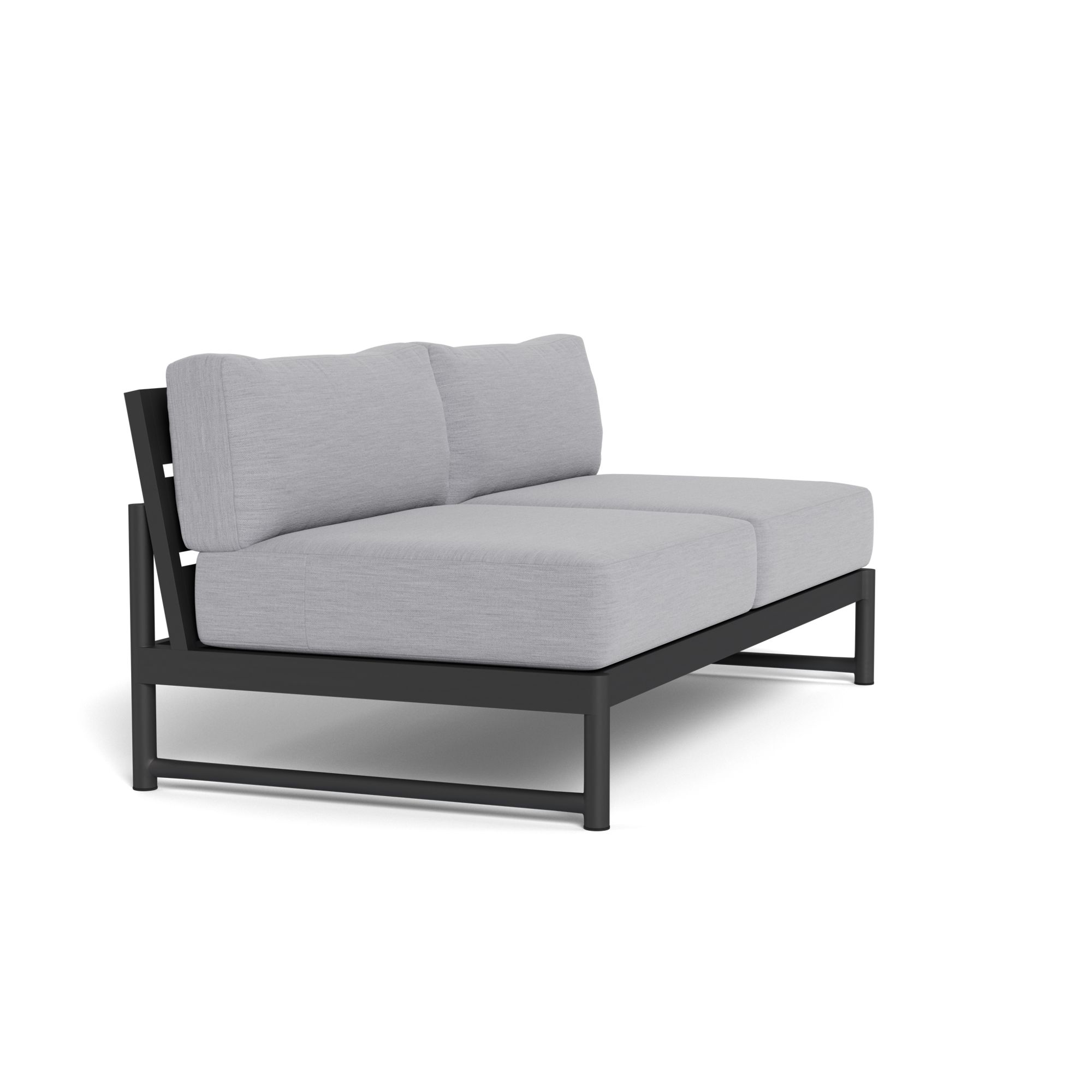 Harbour Breeze Xl 2 Seat Armless Sofa - Aluminum Asteroid, Panama Cloud