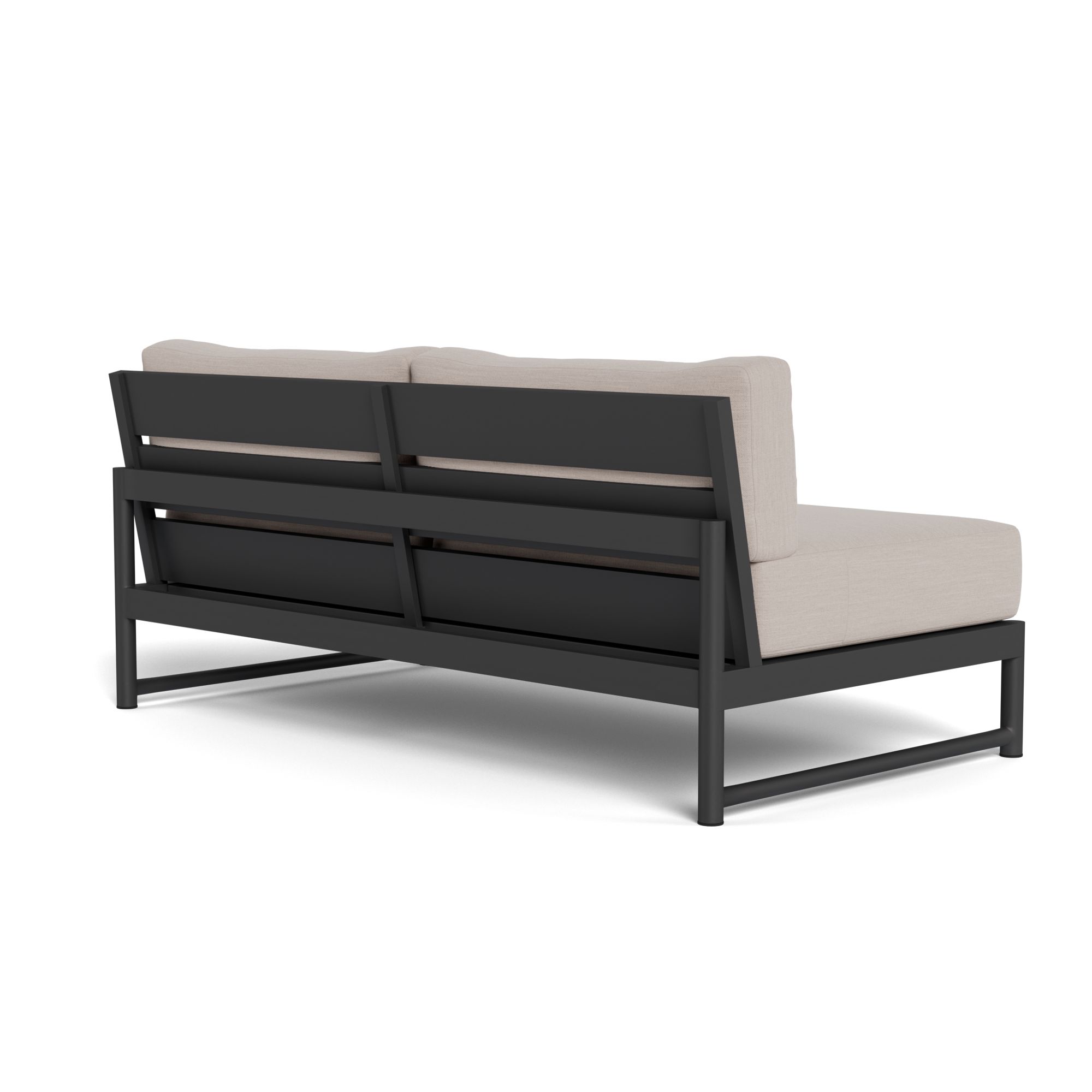 Harbour Breeze Xl 2 Seat Armless Sofa - Aluminum Asteroid, Panama Marble