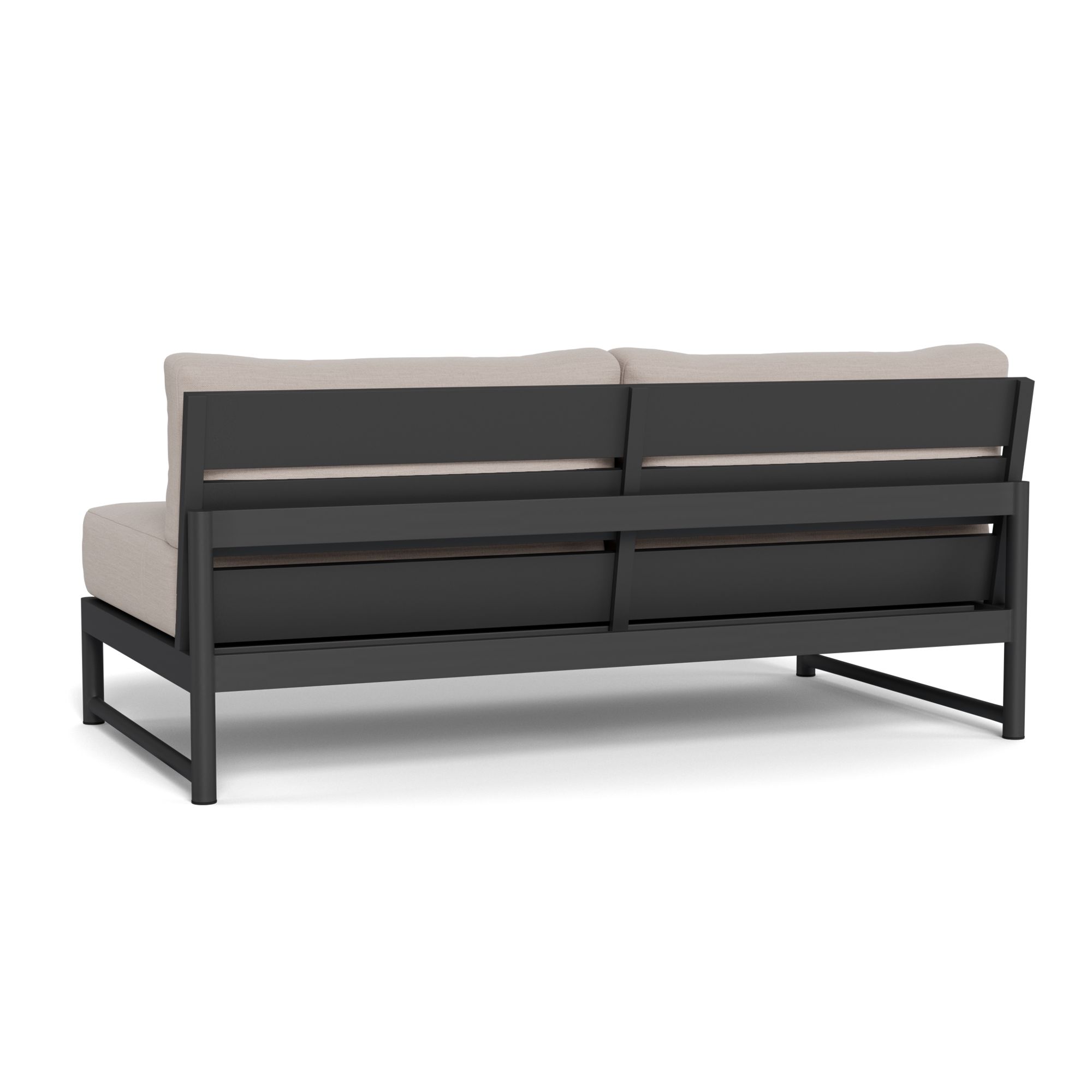 Harbour Breeze Xl 2 Seat Armless Sofa - Aluminum Asteroid, Panama Marble