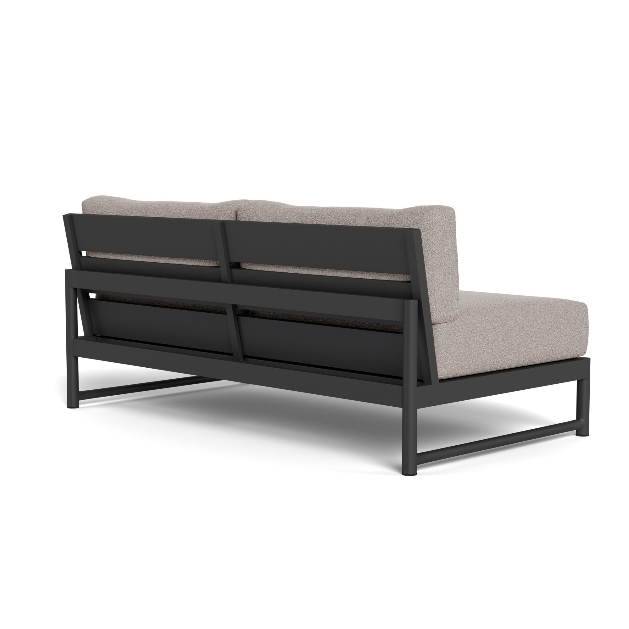 Harbour Breeze Xl 2 Seat Armless Sofa - Aluminum Asteroid, Riviera Stone