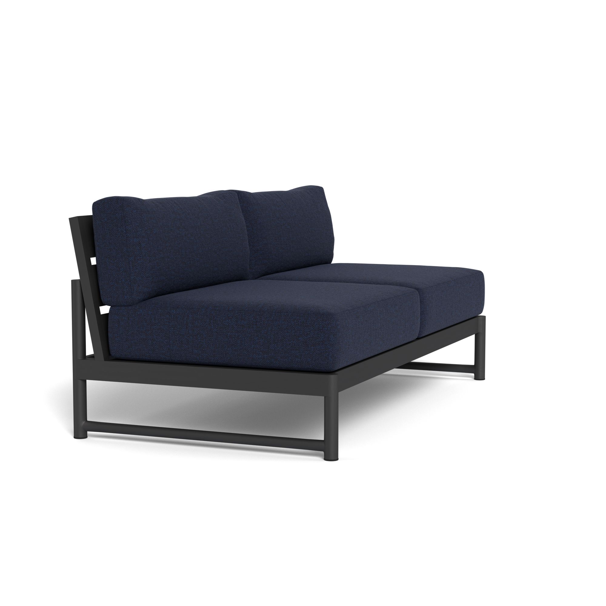 Harbour Breeze Xl 2 Seat Armless Sofa - Aluminum Asteroid, Siesta Indigo