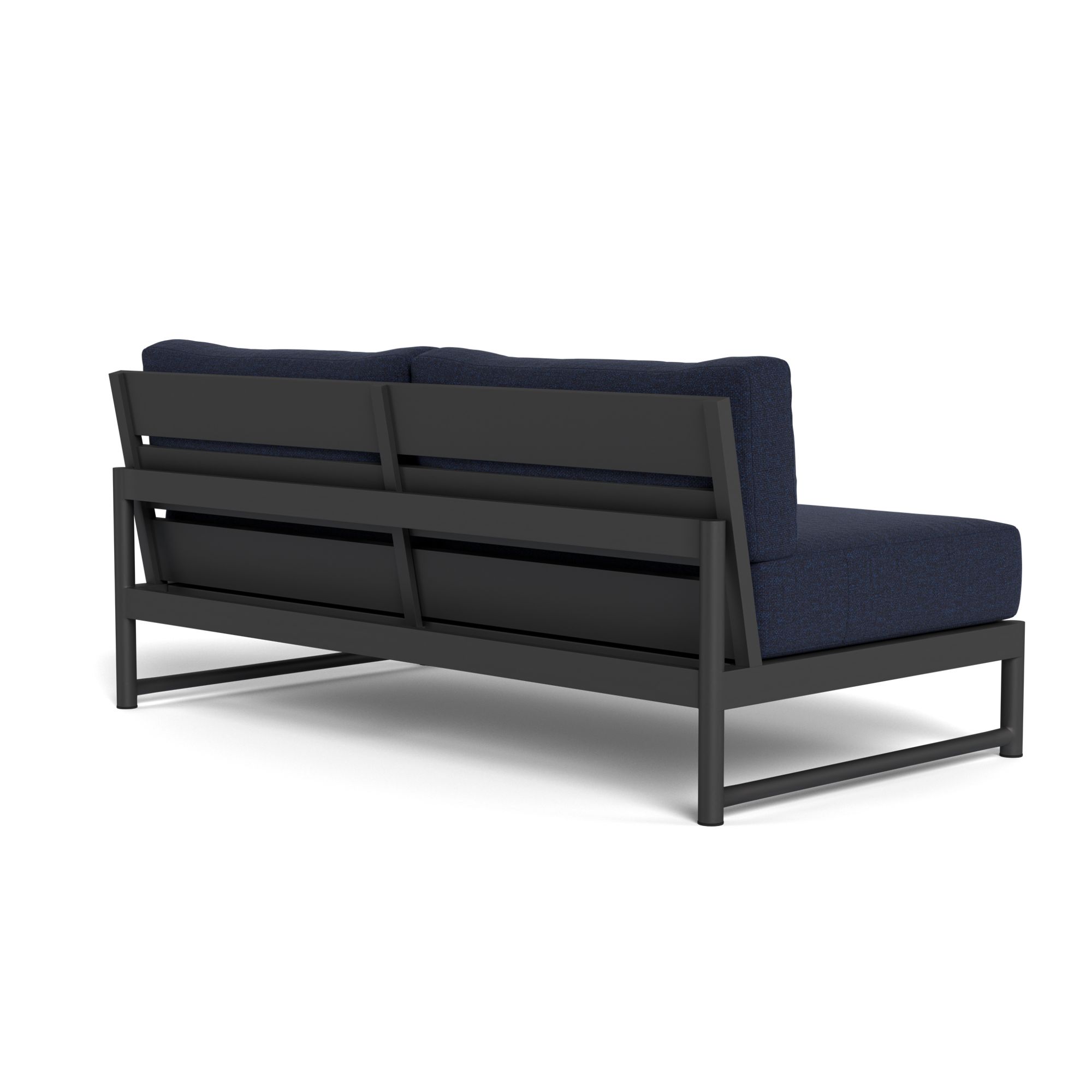 Harbour Breeze Xl 2 Seat Armless Sofa - Aluminum Asteroid, Siesta Indigo