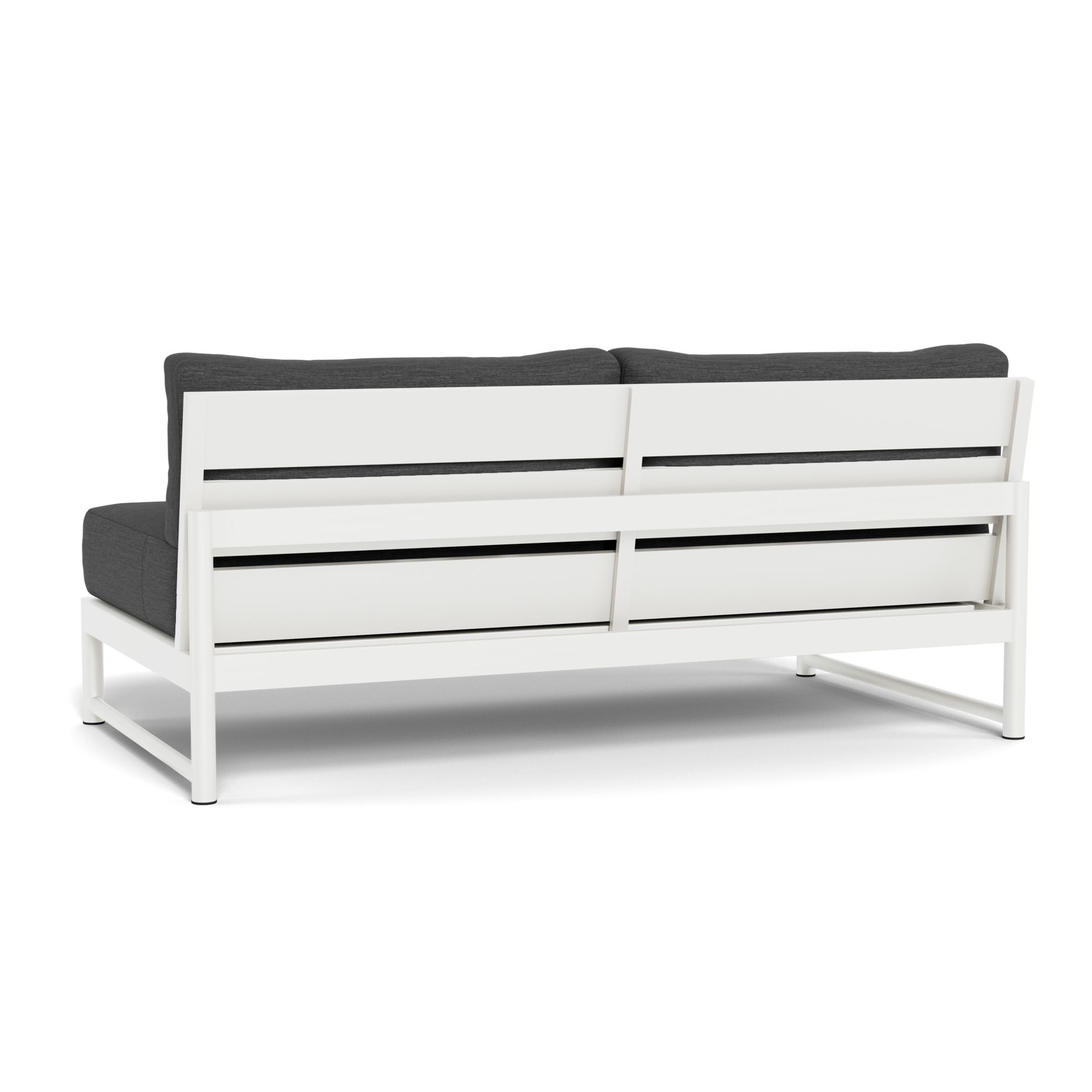 Harbour Breeze Xl 2 Seat Armless Sofa - Aluminum White, Lisos Grafito