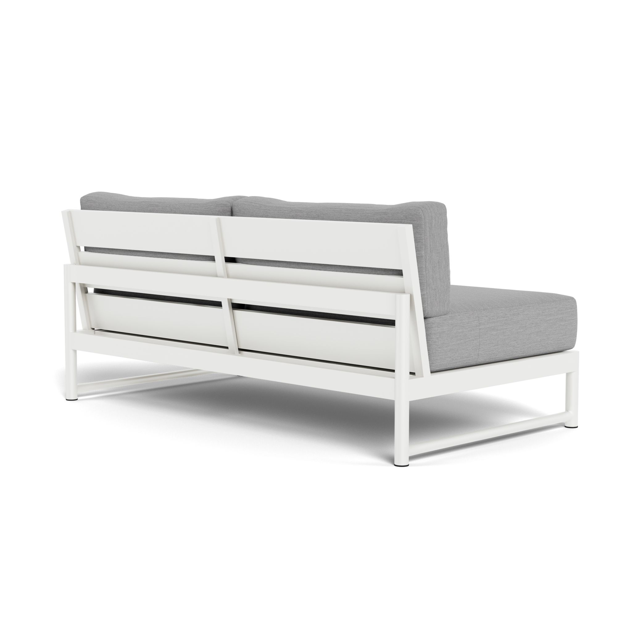 Harbour Breeze Xl 2 Seat Armless Sofa - Aluminum White, Lisos Piedra