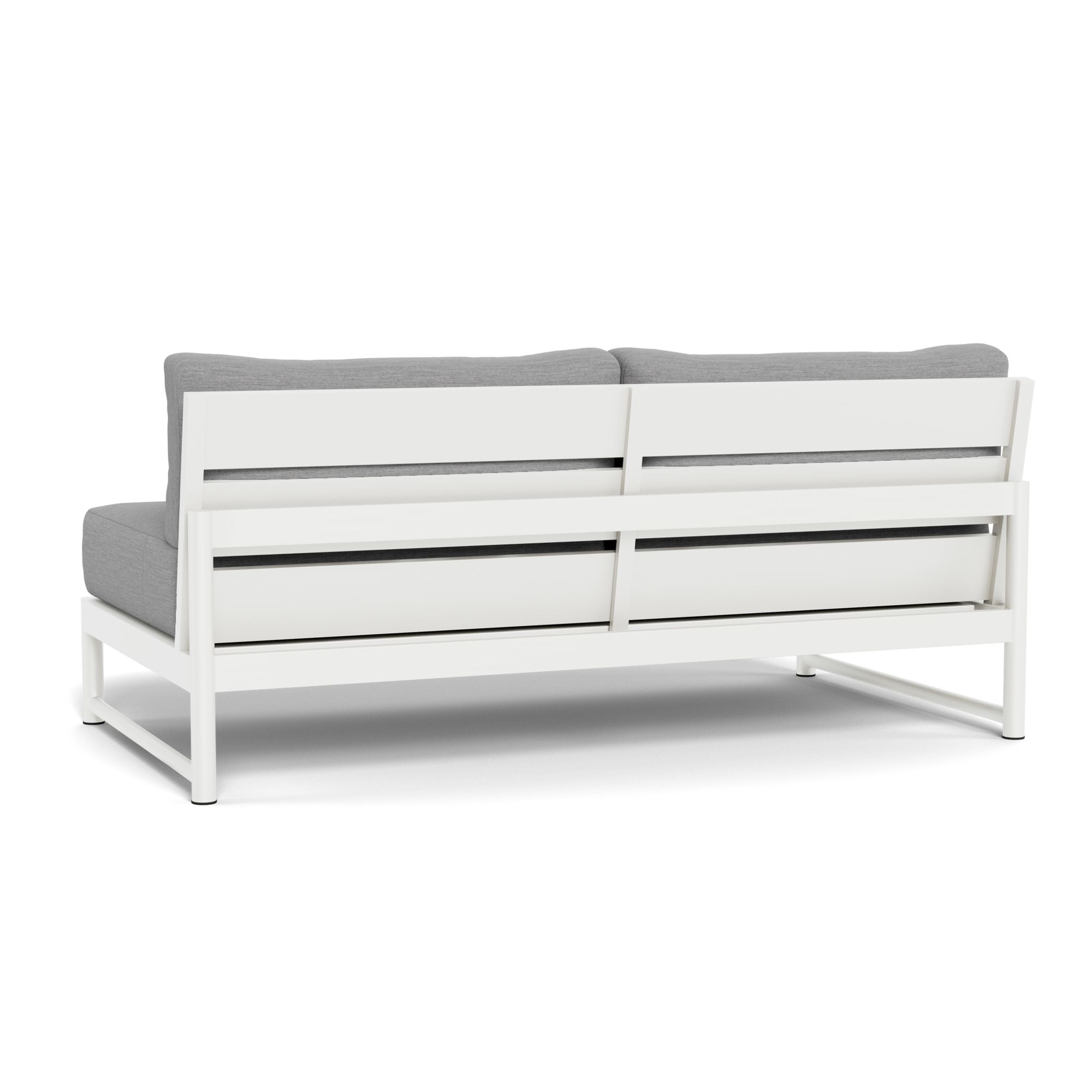 Harbour Breeze Xl 2 Seat Armless Sofa - Aluminum White, Lisos Piedra