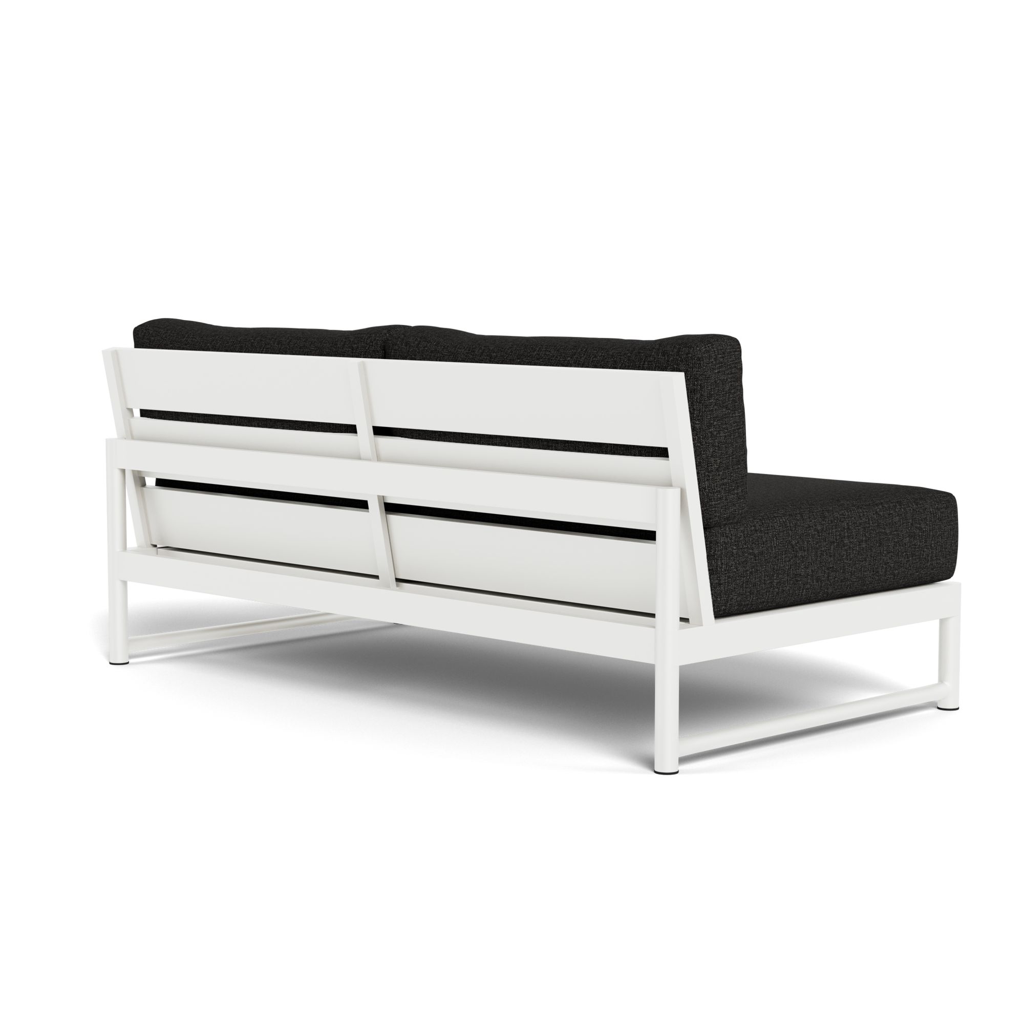 Harbour Breeze Xl 2 Seat Armless Sofa - Aluminum White, Copacabana Midnight