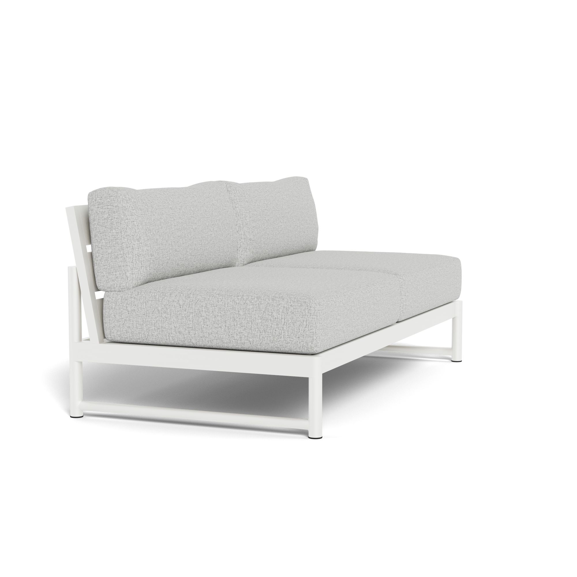 Harbour Breeze Xl 2 Seat Armless Sofa - Aluminum White, Copacabana Sand