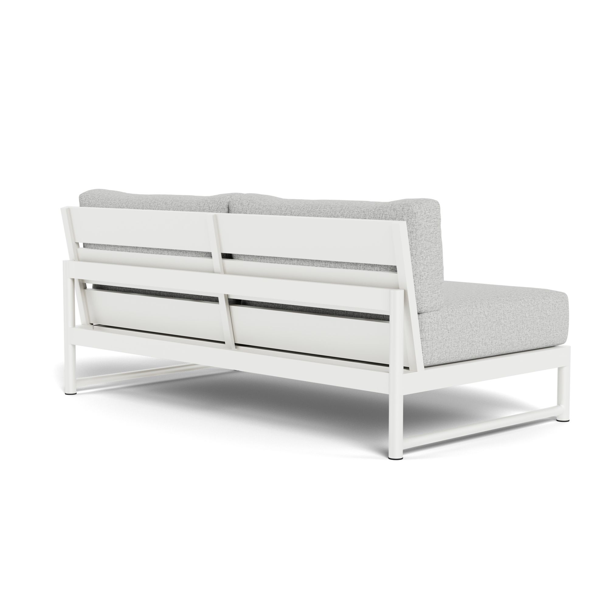 Harbour Breeze Xl 2 Seat Armless Sofa - Aluminum White, Copacabana Sand