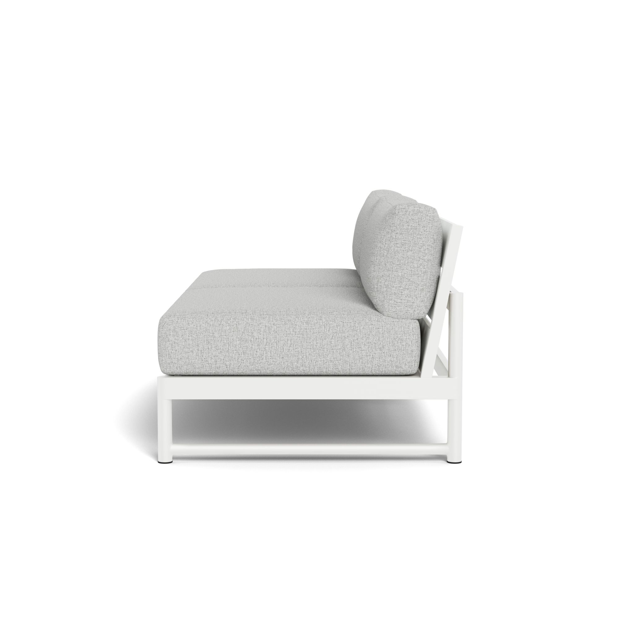 Harbour Breeze Xl 2 Seat Armless Sofa - Aluminum White, Copacabana Sand