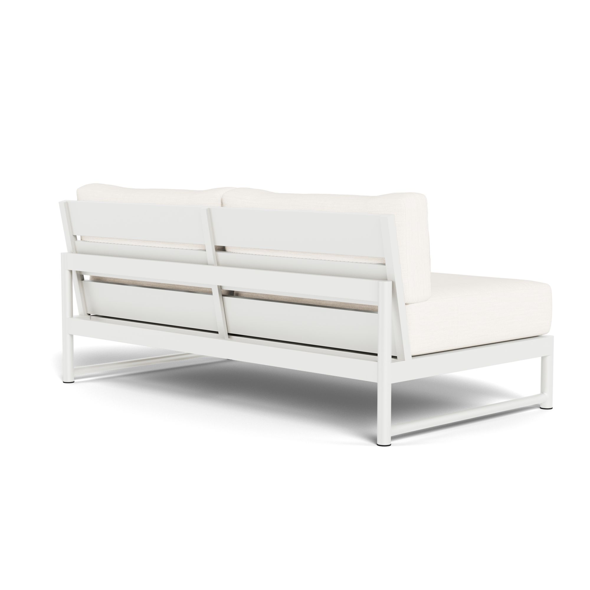 Harbour Breeze Xl 2 Seat Armless Sofa - Aluminum White, Panama Blanco