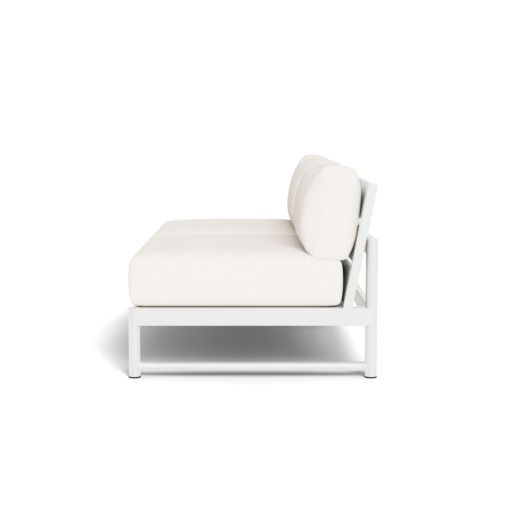 Harbour Breeze Xl 2 Seat Armless Sofa - Aluminum White, Panama Blanco