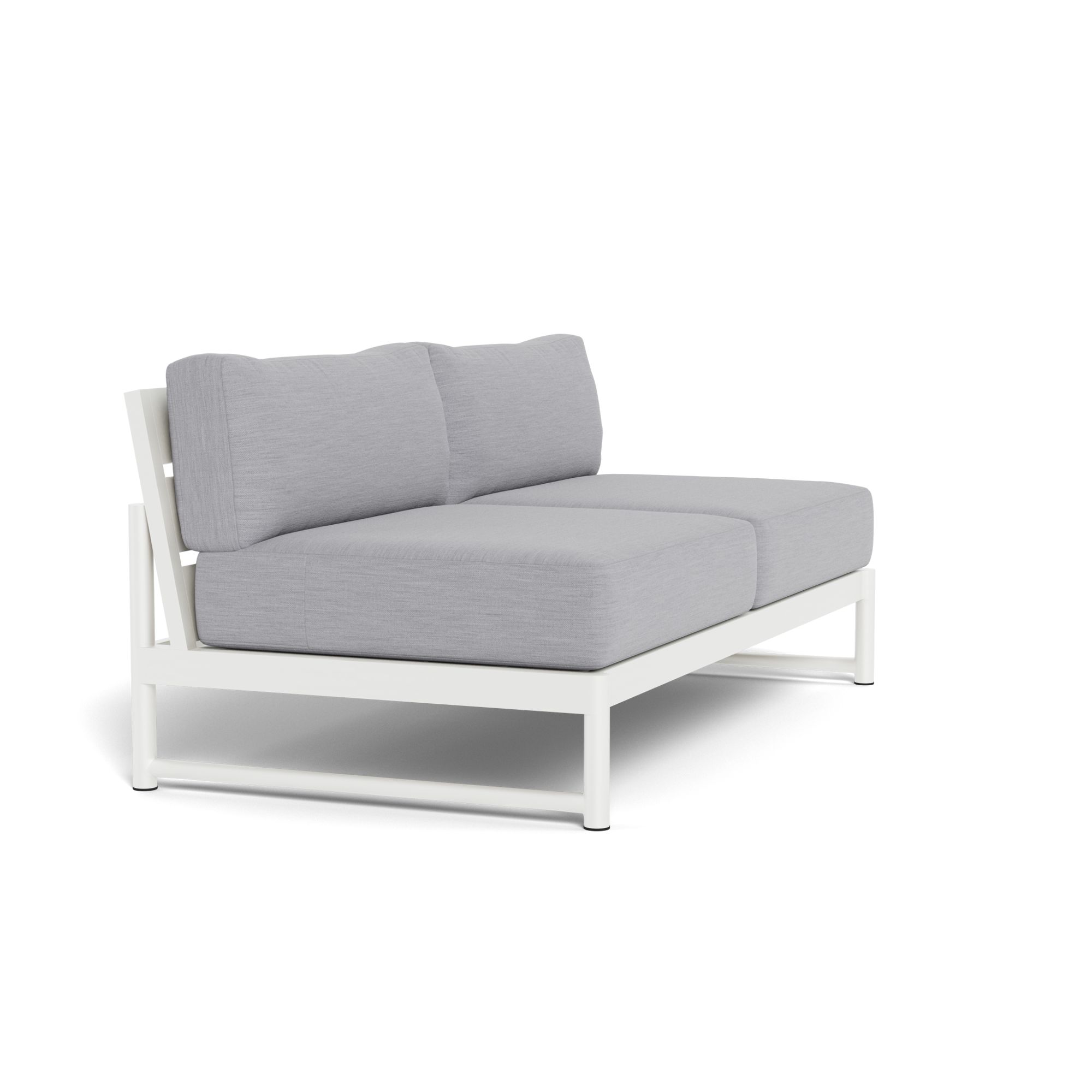 Harbour Breeze Xl 2 Seat Armless Sofa - Aluminum White, Panama Cloud