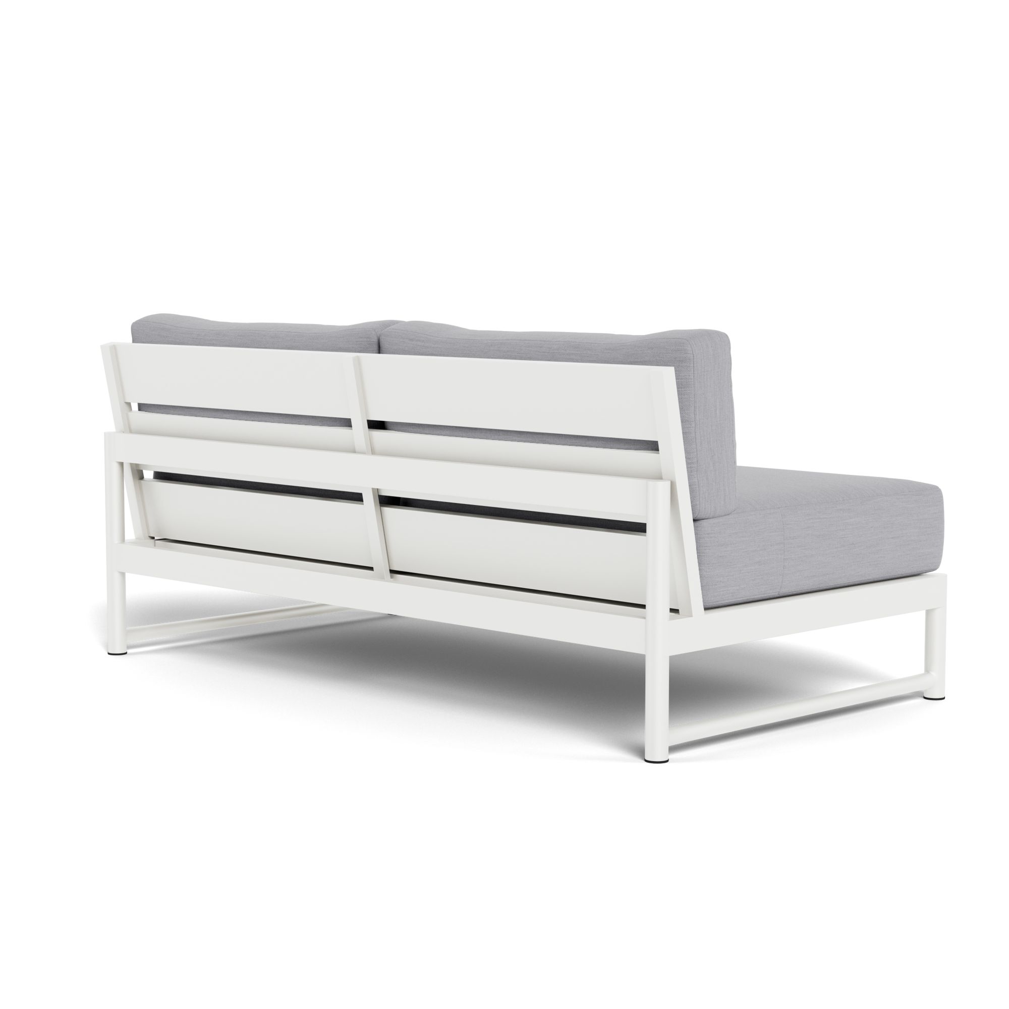 Harbour Breeze Xl 2 Seat Armless Sofa - Aluminum White, Panama Cloud