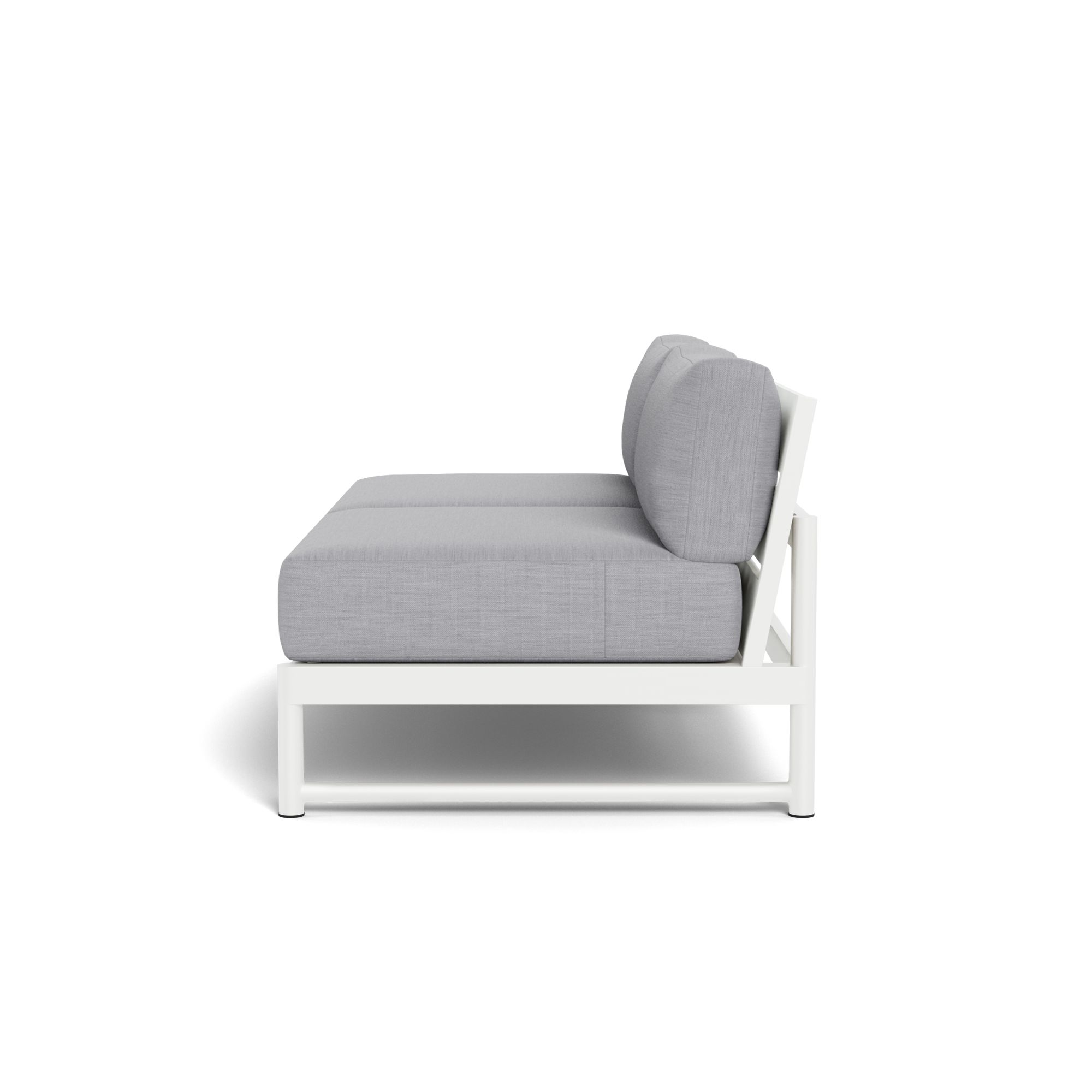 Harbour Breeze Xl 2 Seat Armless Sofa - Aluminum White, Panama Cloud