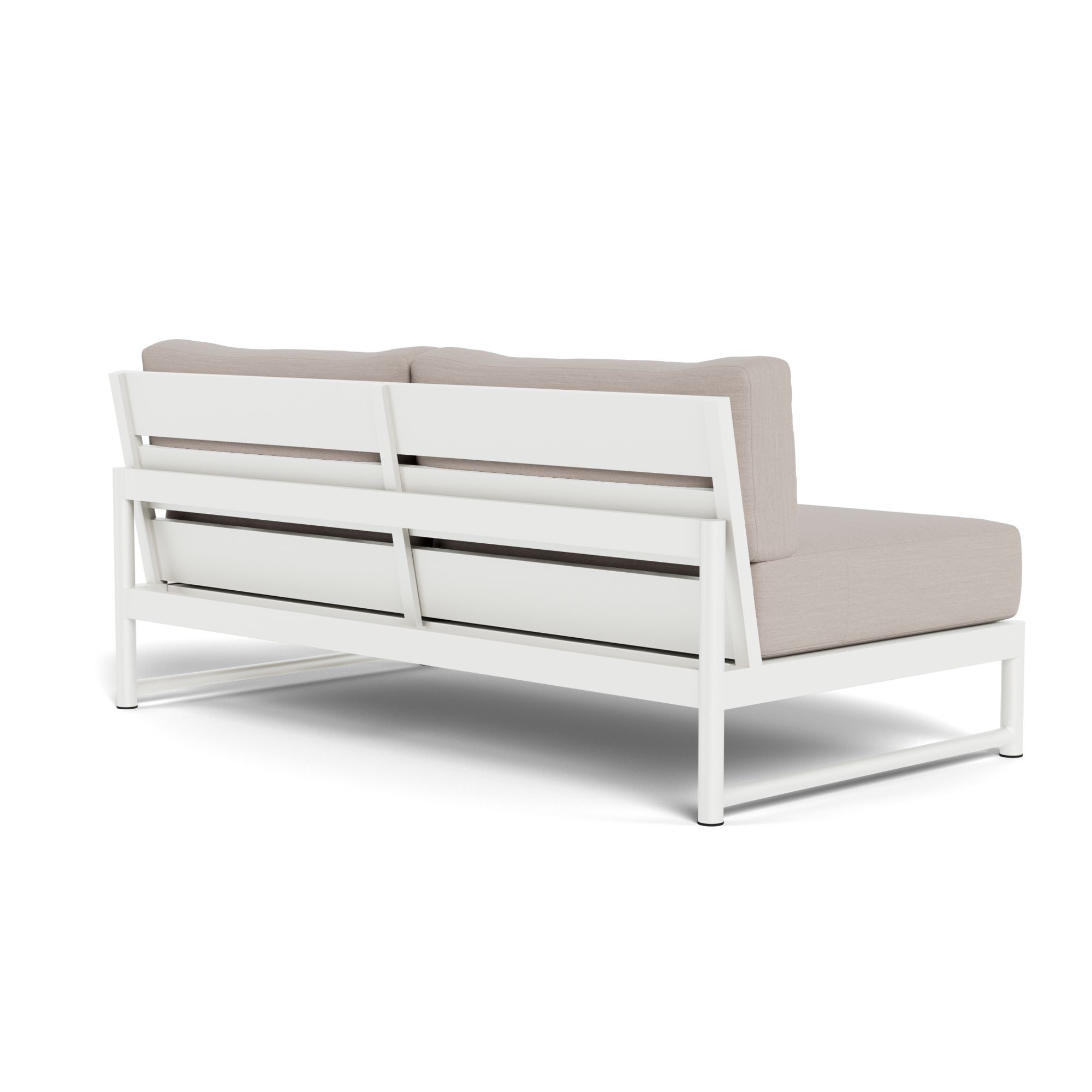 Harbour Breeze Xl 2 Seat Armless Sofa - Aluminum White, Panama Marble