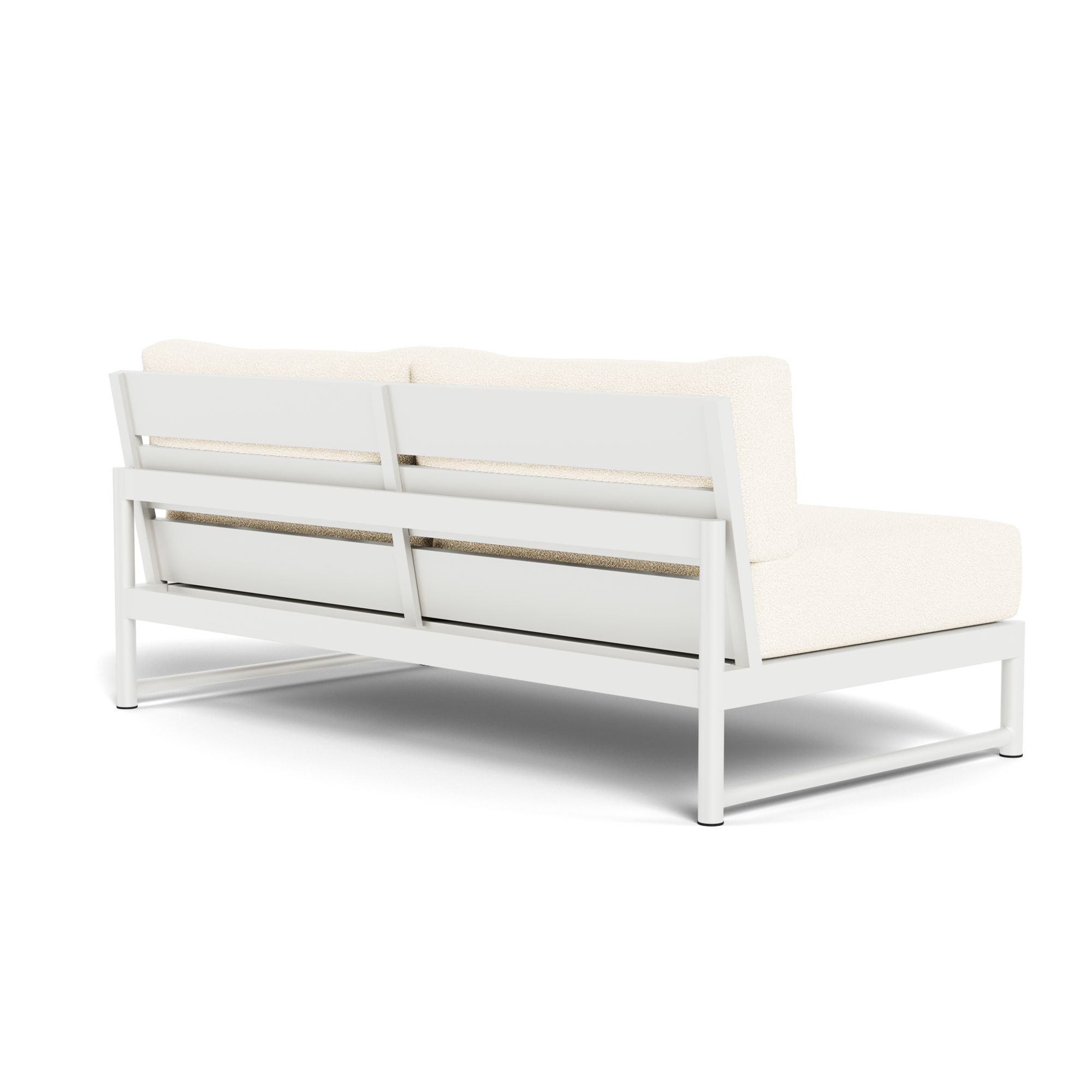 Harbour Breeze Xl 2 Seat Armless Sofa - Aluminum White, Riviera Ivory