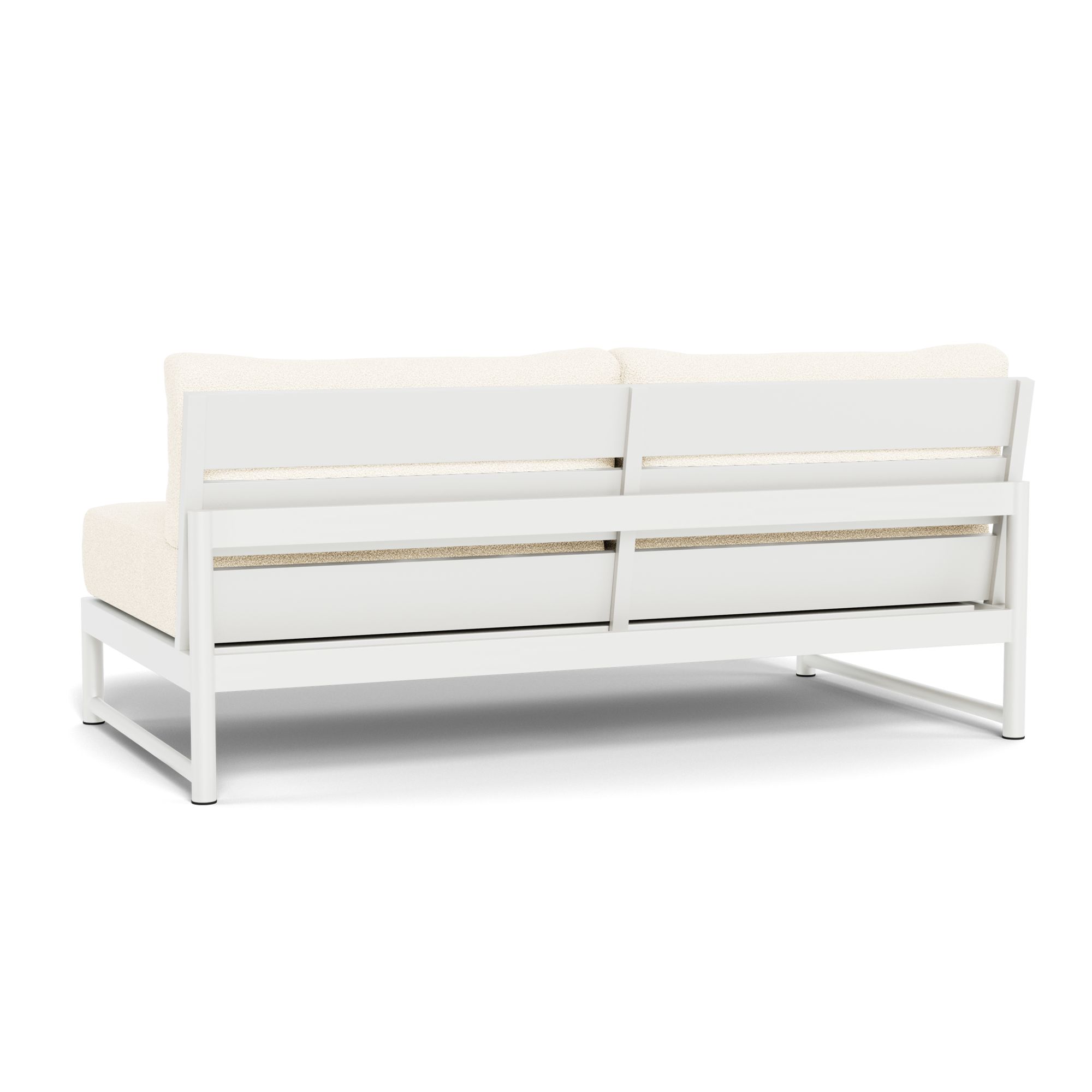 Harbour Breeze Xl 2 Seat Armless Sofa - Aluminum White, Riviera Ivory