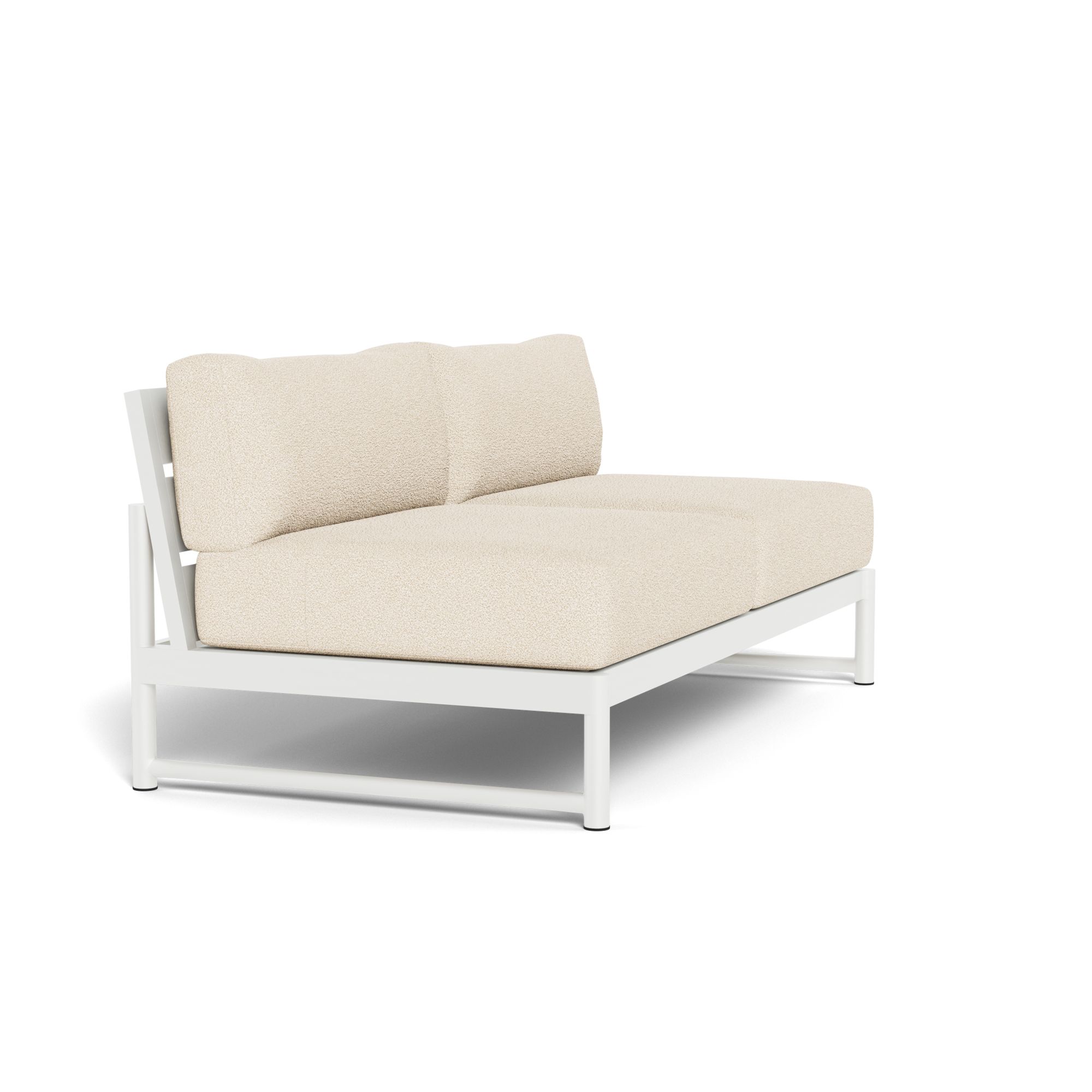 Harbour Breeze Xl 2 Seat Armless Sofa - Aluminum White, Riviera Sand