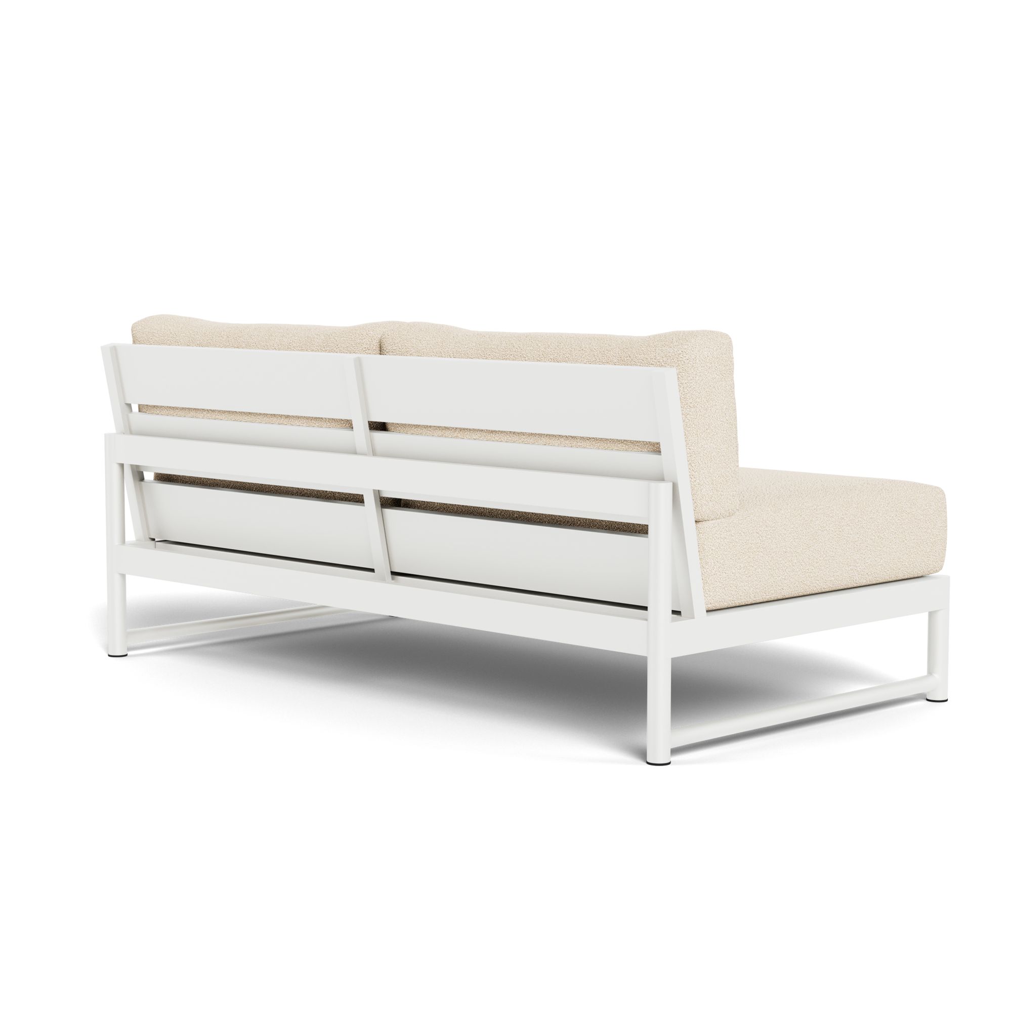 Harbour Breeze Xl 2 Seat Armless Sofa - Aluminum White, Riviera Sand