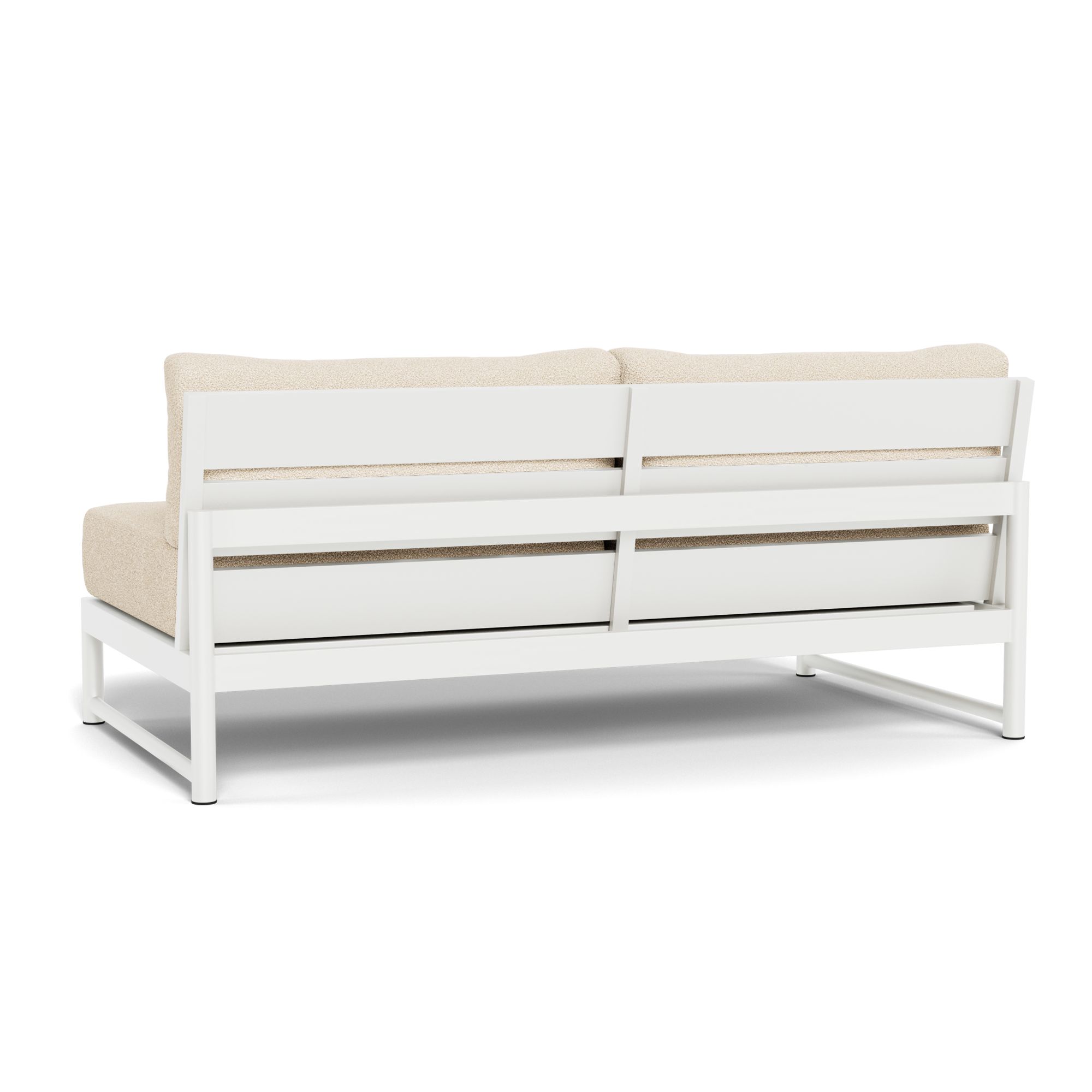 Harbour Breeze Xl 2 Seat Armless Sofa - Aluminum White, Riviera Sand