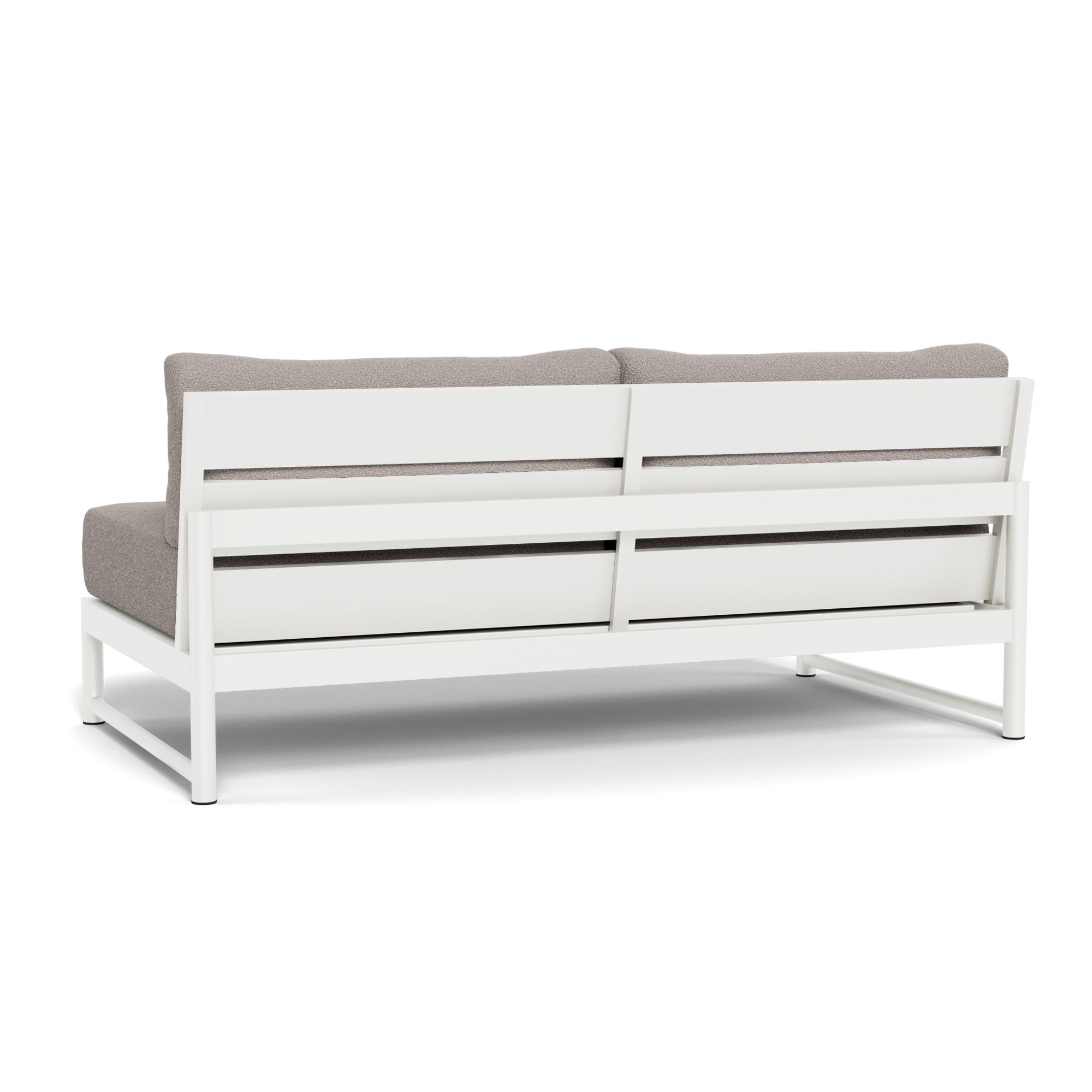 Harbour Breeze Xl 2 Seat Armless Sofa - Aluminum White, Riviera Stone