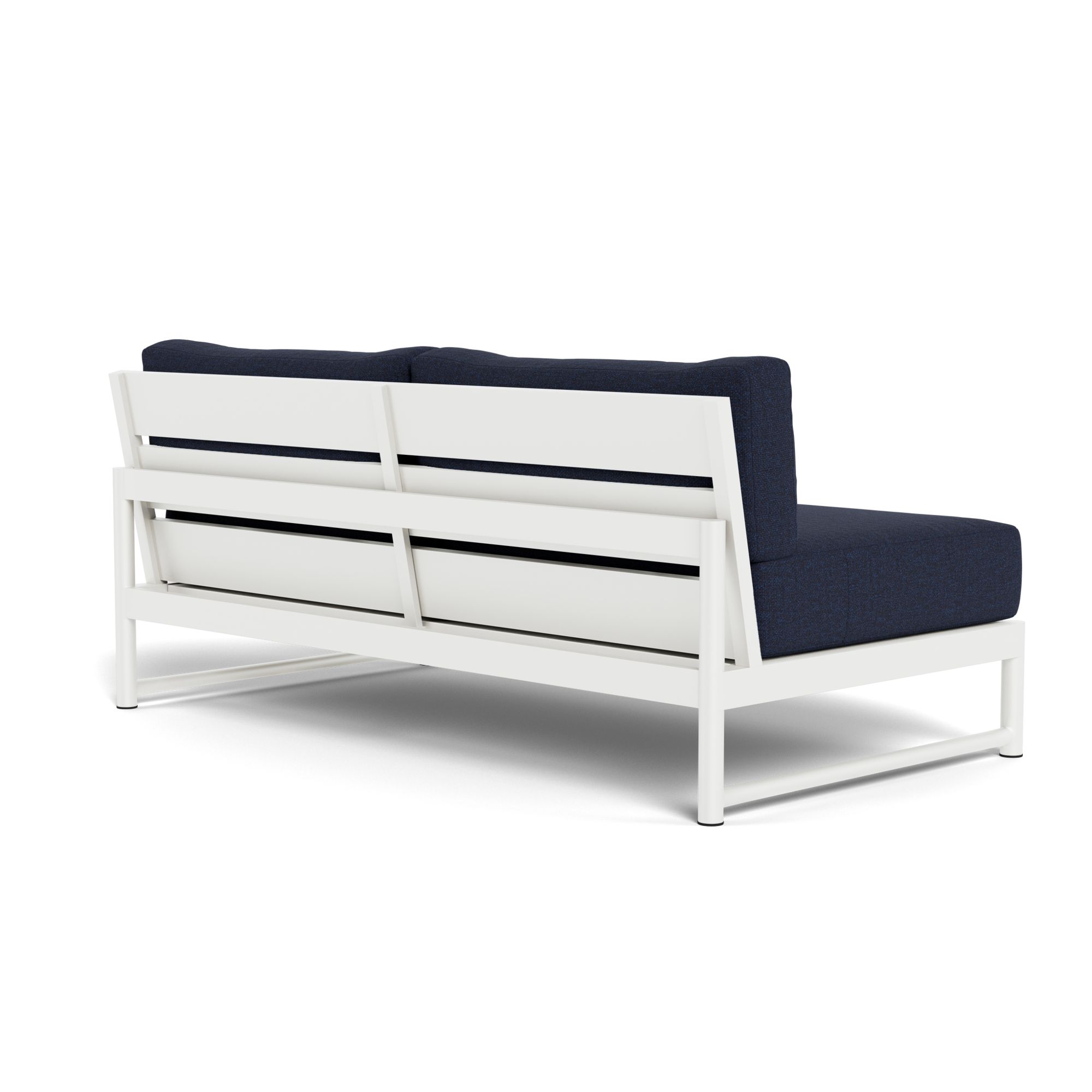 Harbour Breeze Xl 2 Seat Armless Sofa - Aluminum White, Siesta Indigo