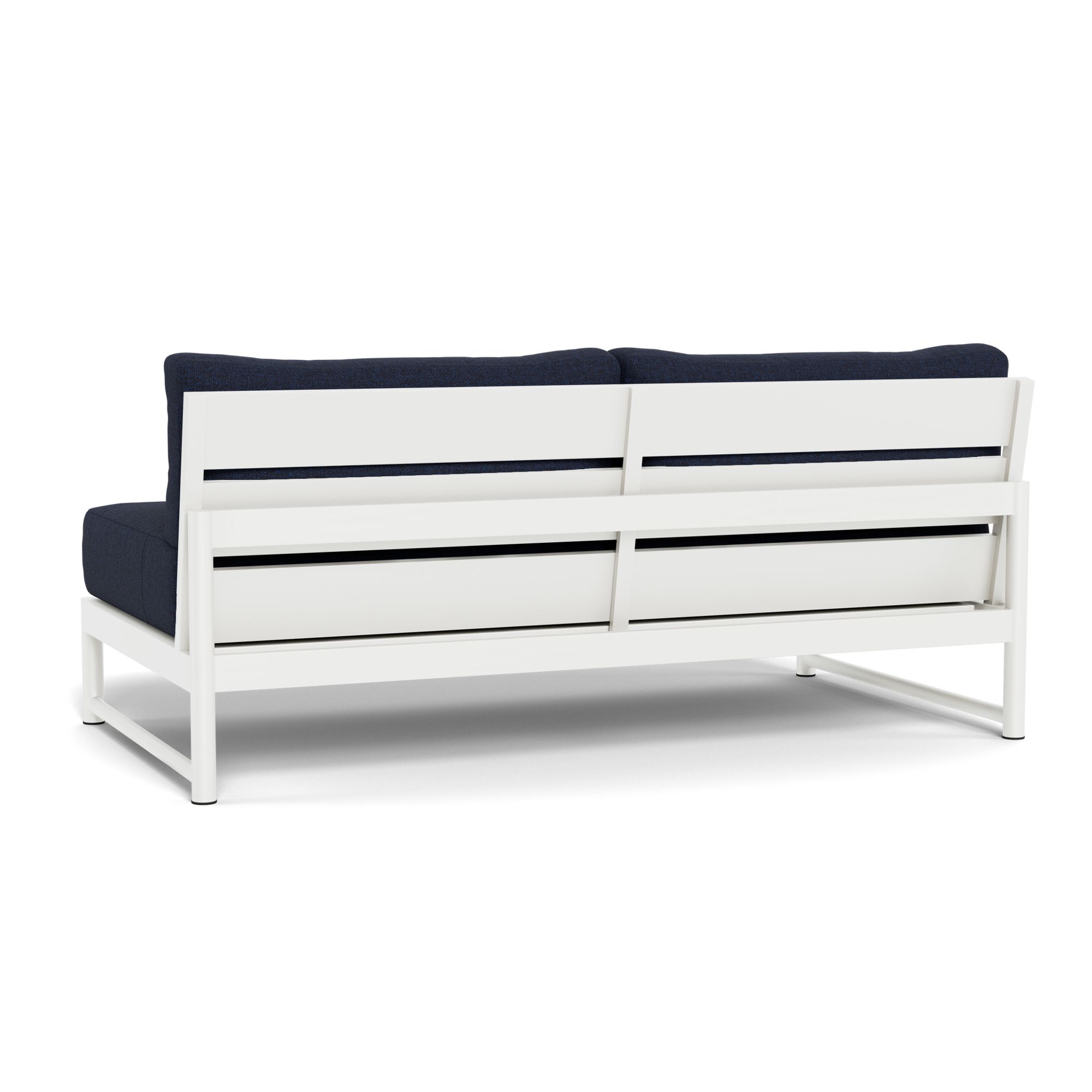 Harbour Breeze Xl 2 Seat Armless Sofa - Aluminum White, Siesta Indigo