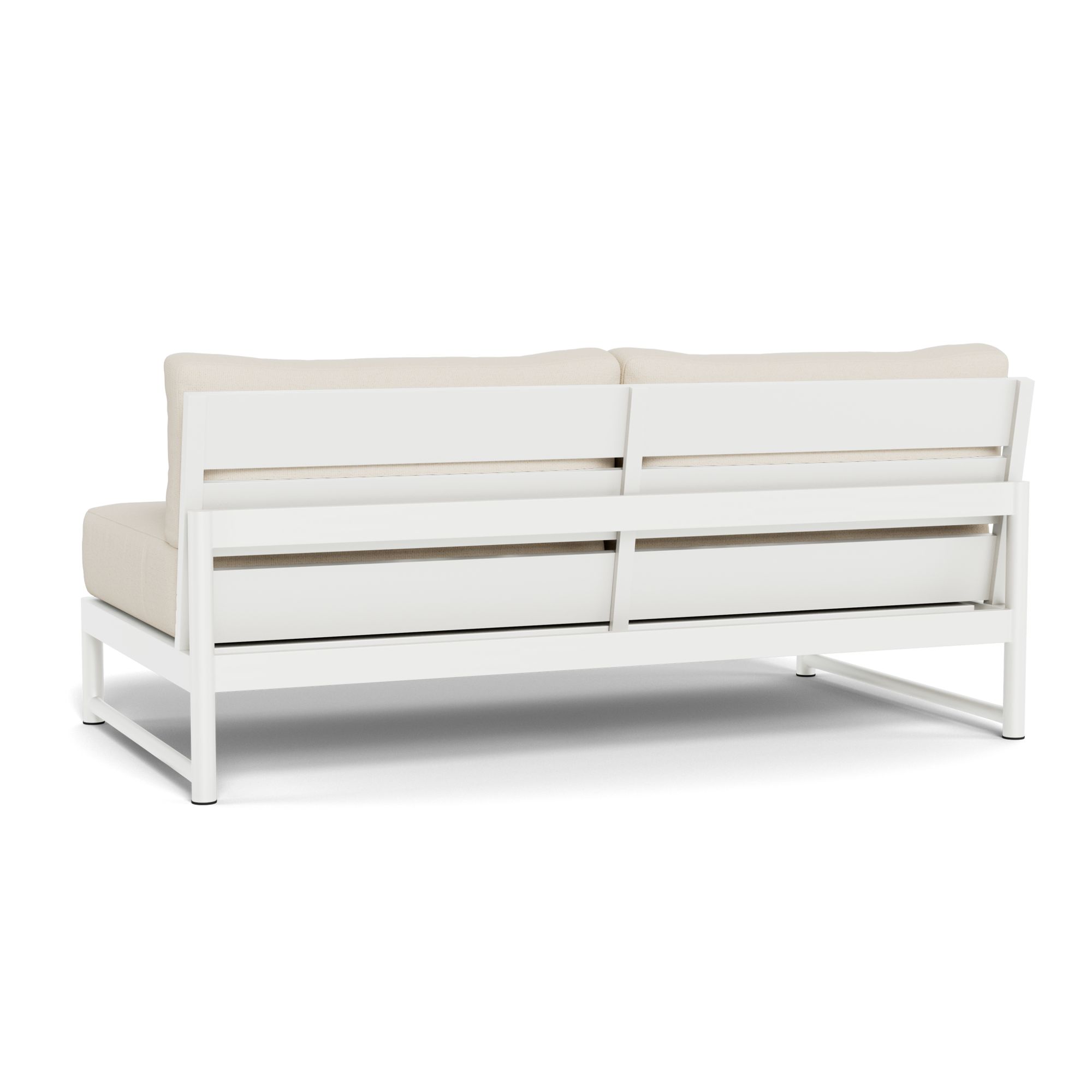 Harbour Breeze Xl 2 Seat Armless Sofa - Aluminum White, Siesta Ivory