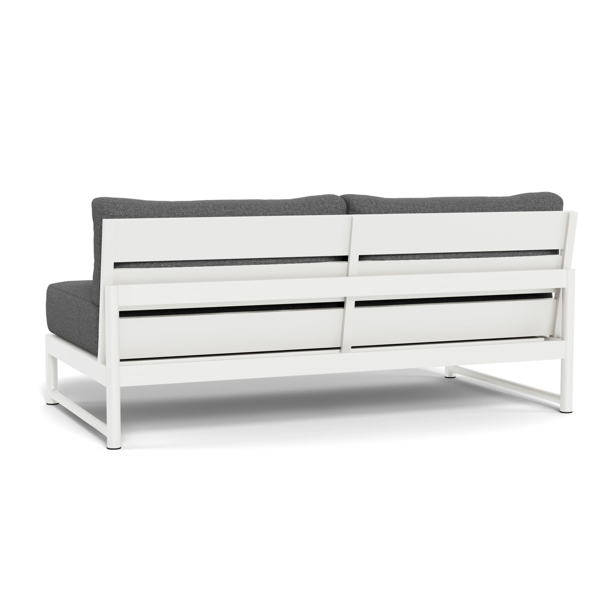 Harbour Breeze Xl 2 Seat Armless Sofa - Aluminum White, Siesta Slate