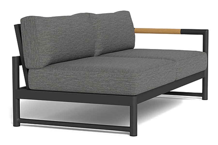 Harbour™ Breeze Xl 2 Seat 1 Arm Right - Aluminum Asteroid, Riviera Slate