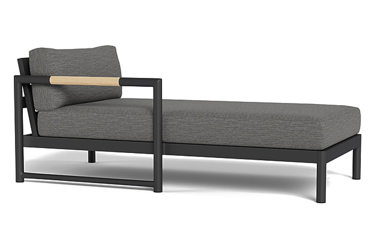 Harbour Breeze Xl Chaise Left - Aluminum Asteroid, Riviera Slate