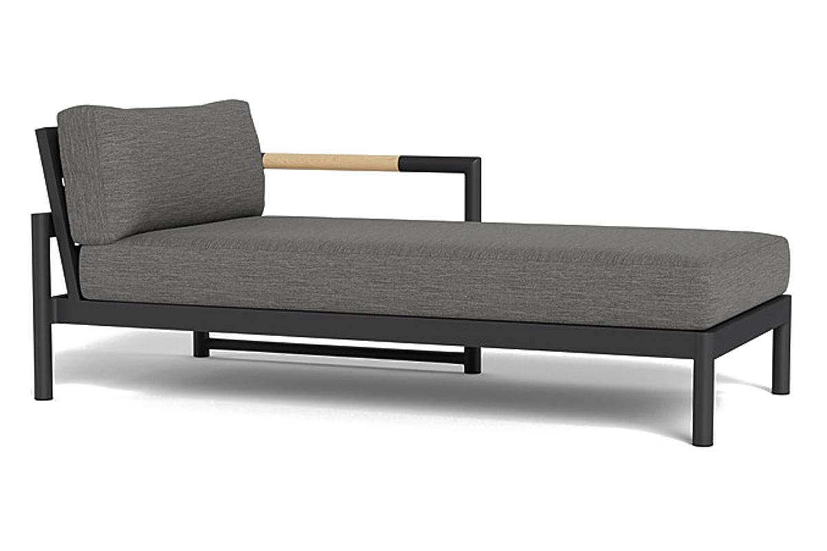 Harbour Breeze Xl Chaise Right - Aluminum Asteroid, Riviera Slate