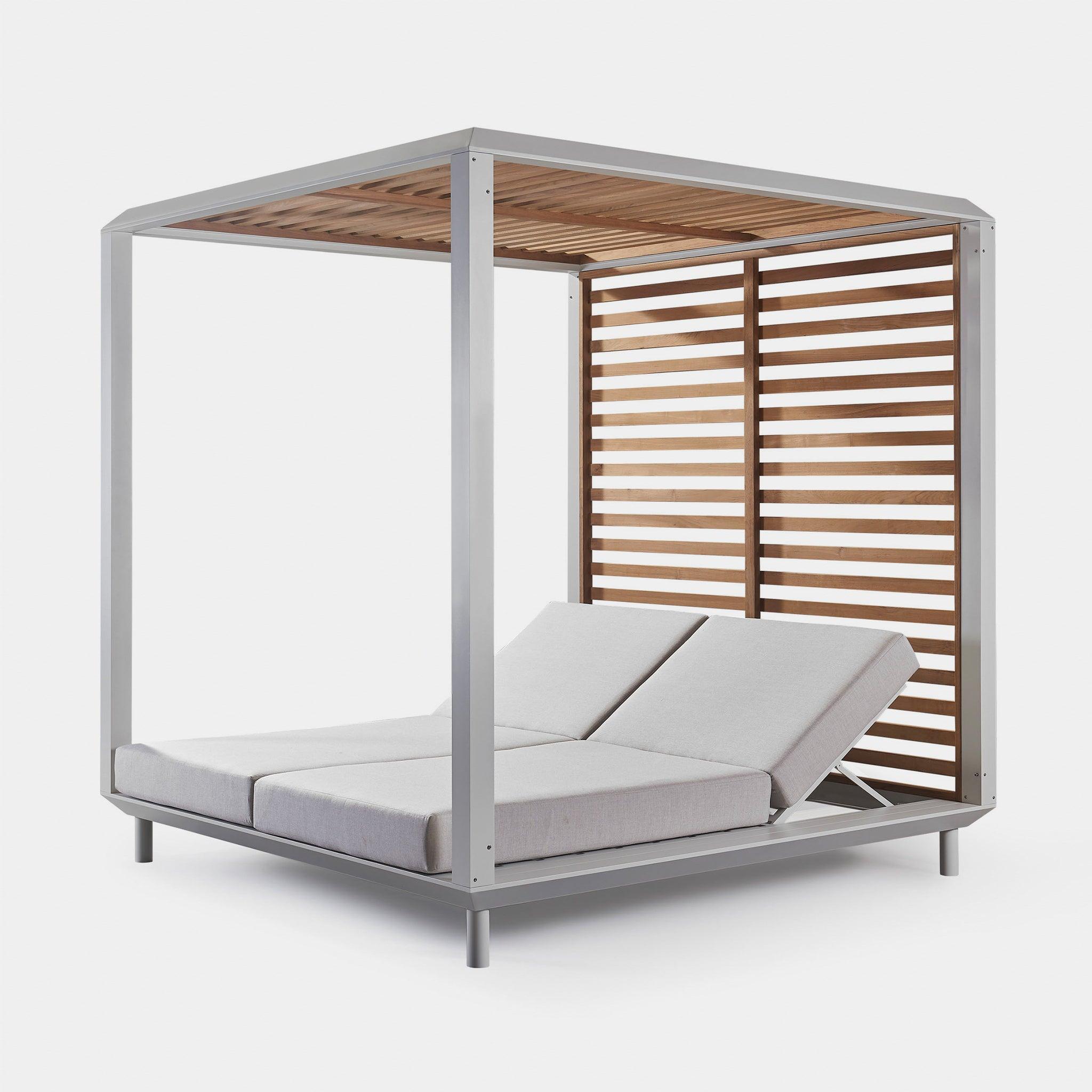 Harbour Breeze Xl Cabana - Aluminum Asteroid, Lisos Grafito, Teak Natural