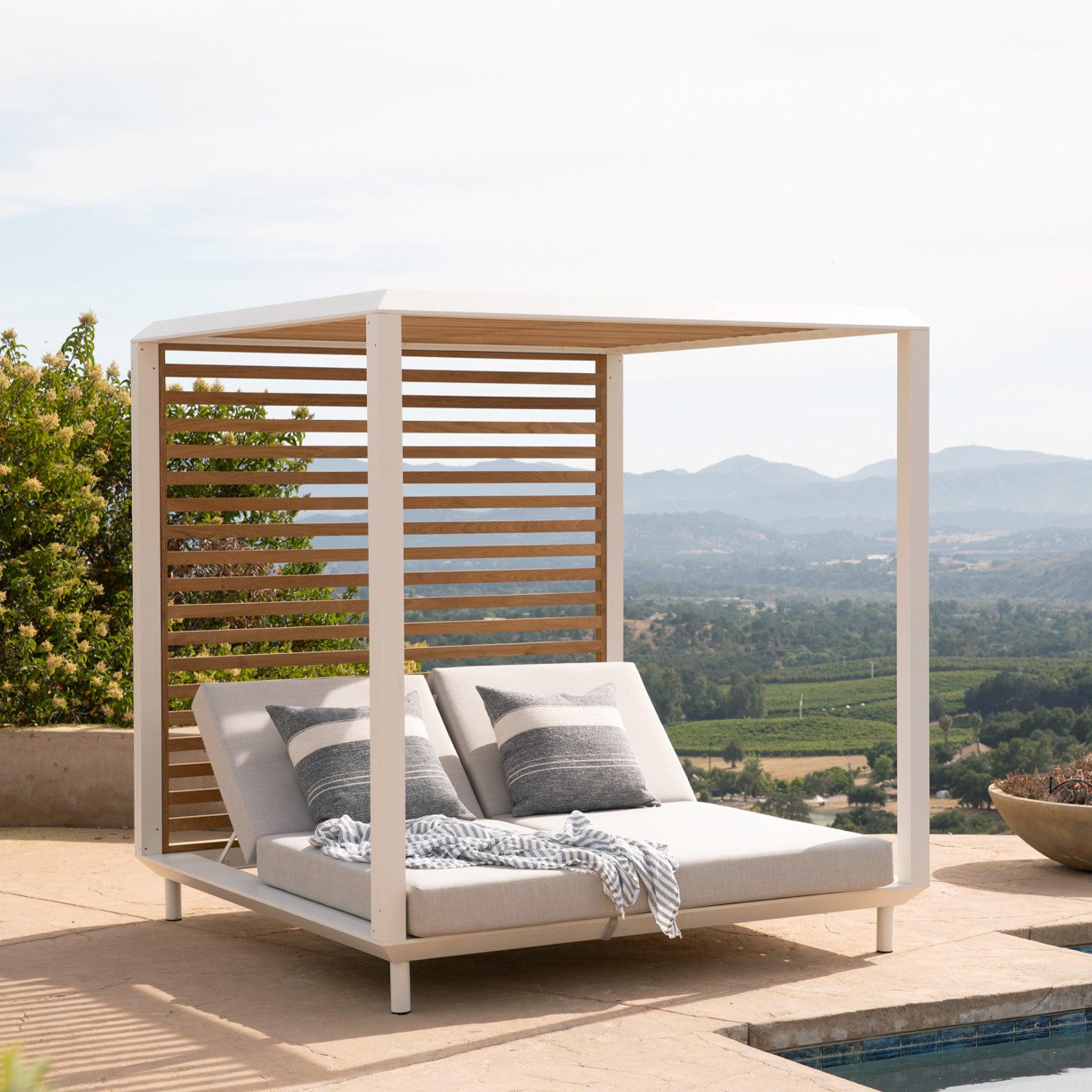 Harbour Breeze Xl Cabana - Aluminum Asteroid, Lisos Grafito, Teak Natural