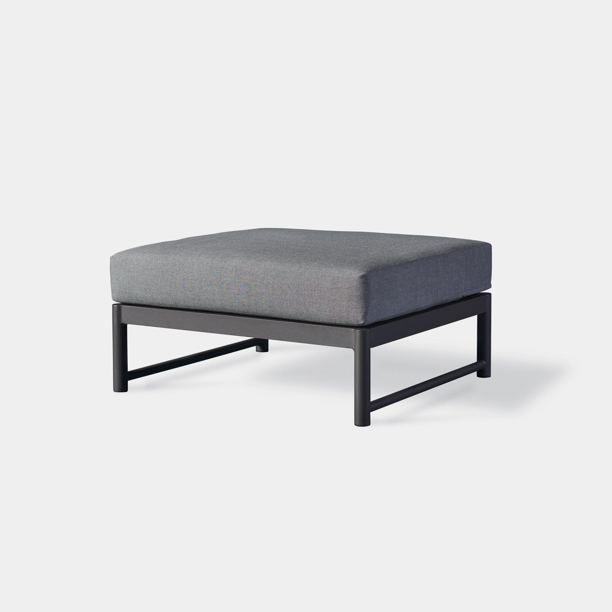 Harbour Breeze Xl Ottoman - Aluminum Asteroid, Lisos Grafito