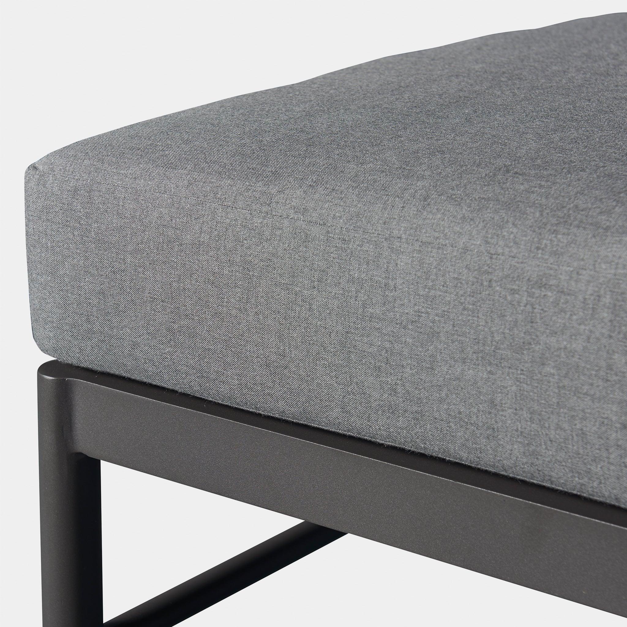 Harbour Breeze Xl Ottoman - Aluminum Asteroid, Lisos Piedra