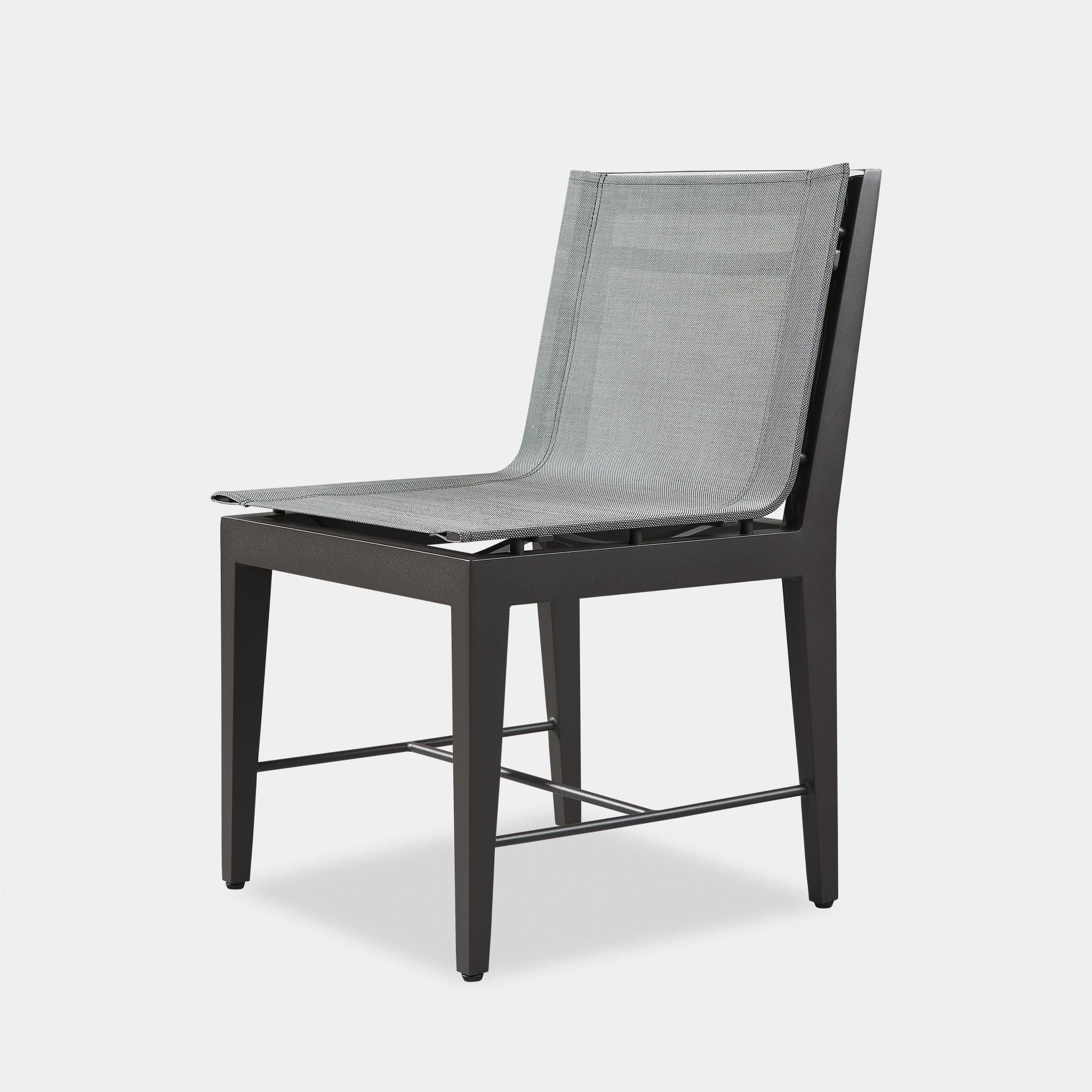 Harbour Byron Aluminum Dining Chair - Aluminum Asteroid, Batyline Silver