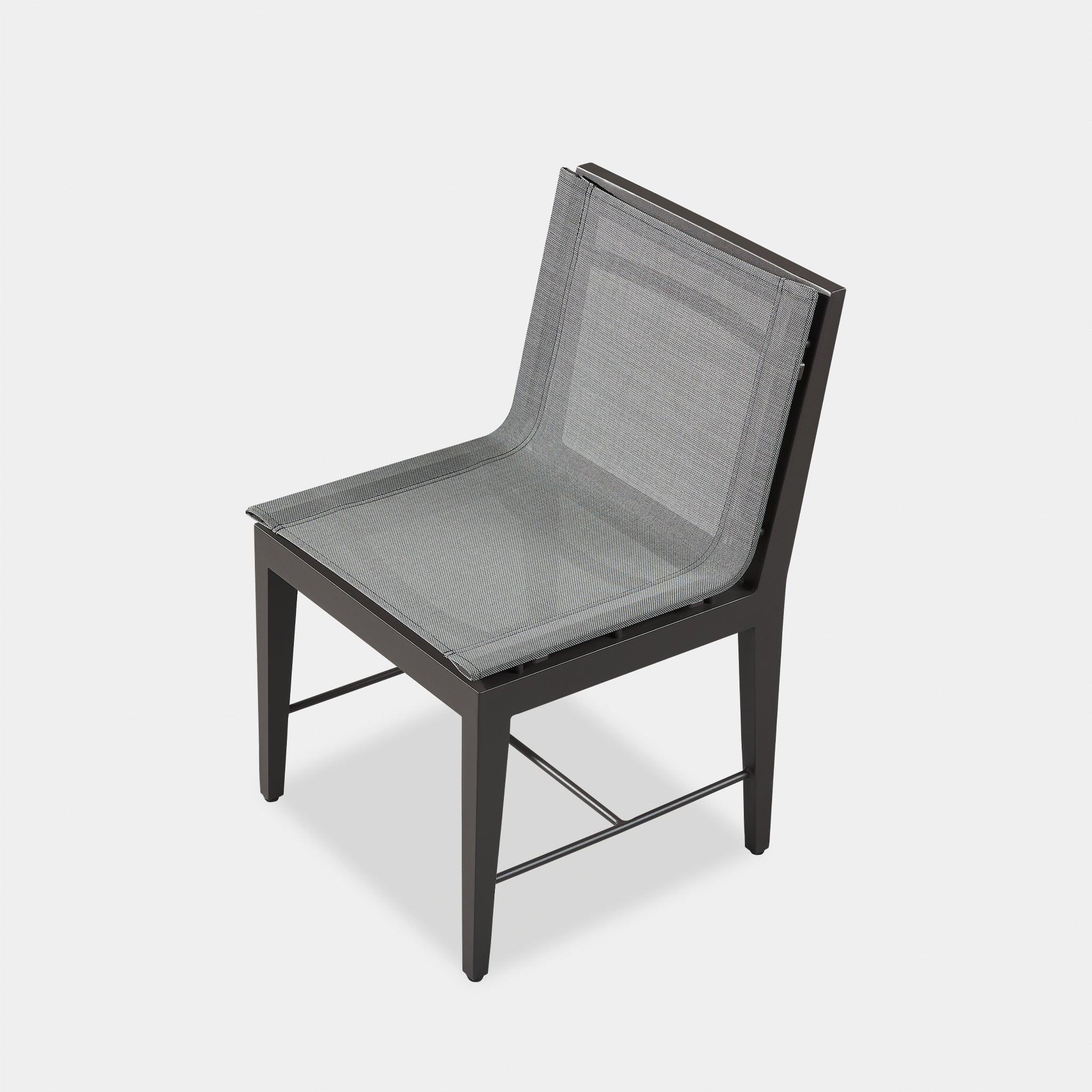 Harbour Byron Aluminum Dining Chair - Aluminum Asteroid, Batyline Silver