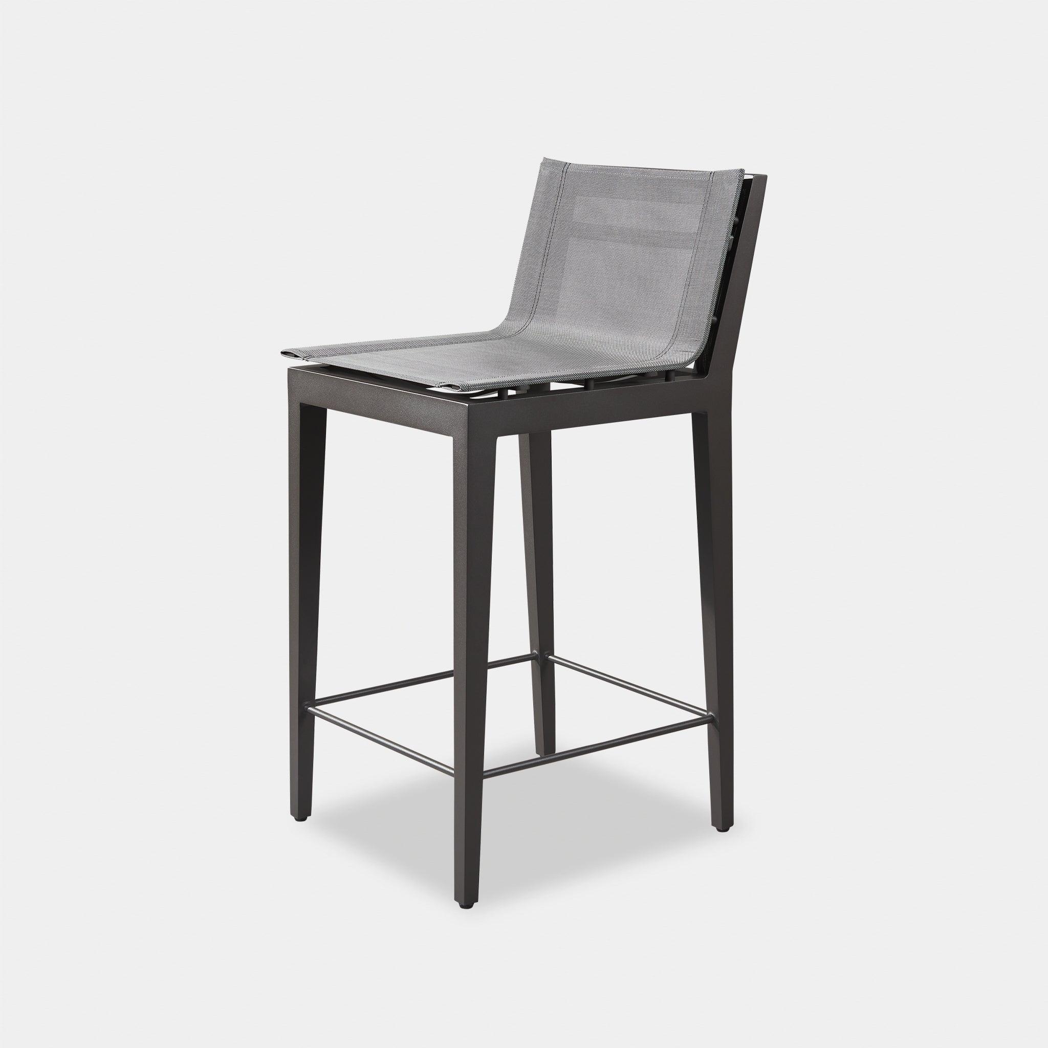 Harbour Byron Aluminum Counter Stool - Aluminum Asteroid, Batyline Silver