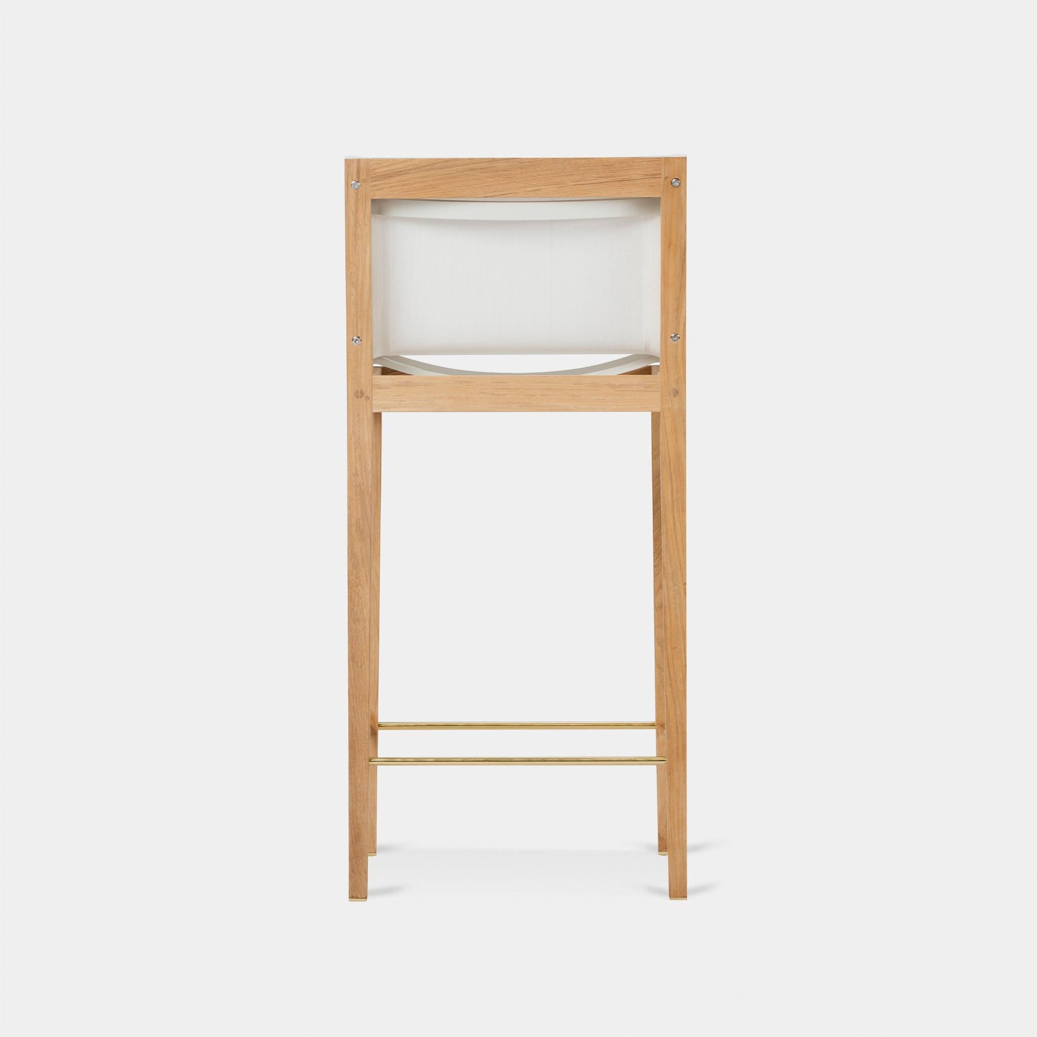 Harbour Byron Bar Stool - Teak Natural, Batyline Taupe