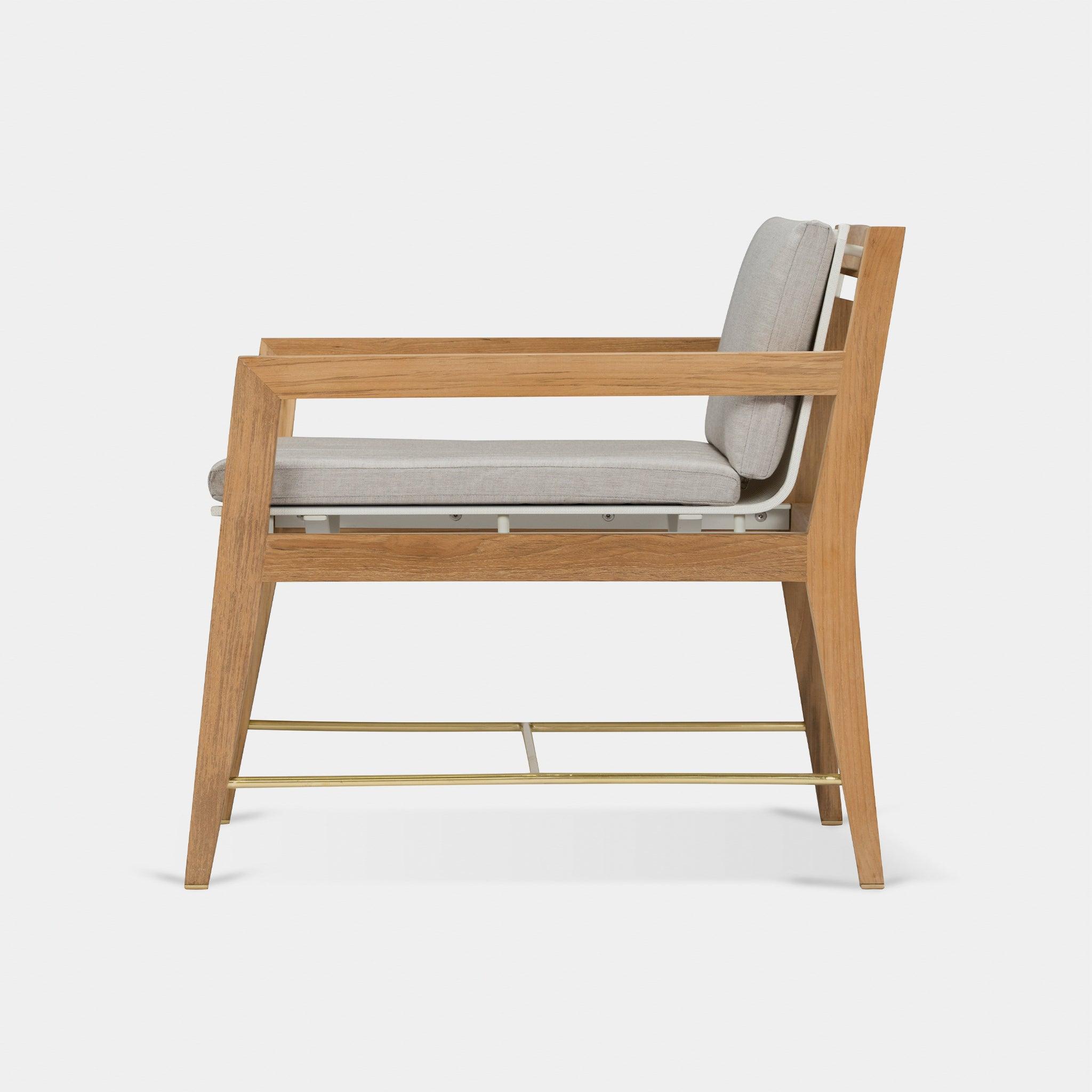 Harbour Byron Lounge Chair - Teak Charcoal, Lisos Grafito, Batyline Black