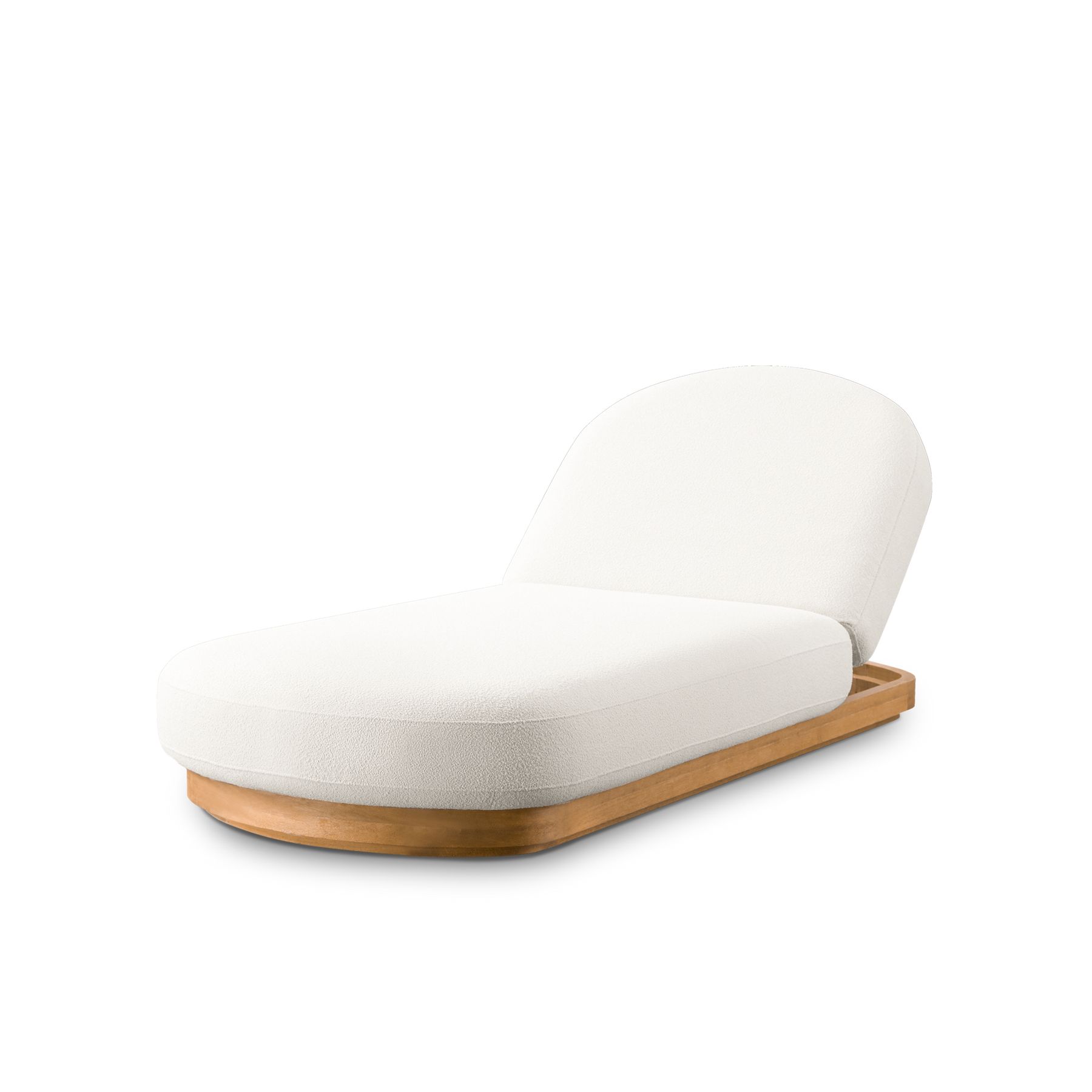 Harbour Como Sun Lounge - Sealed Teak Natural, Lisos Piedra