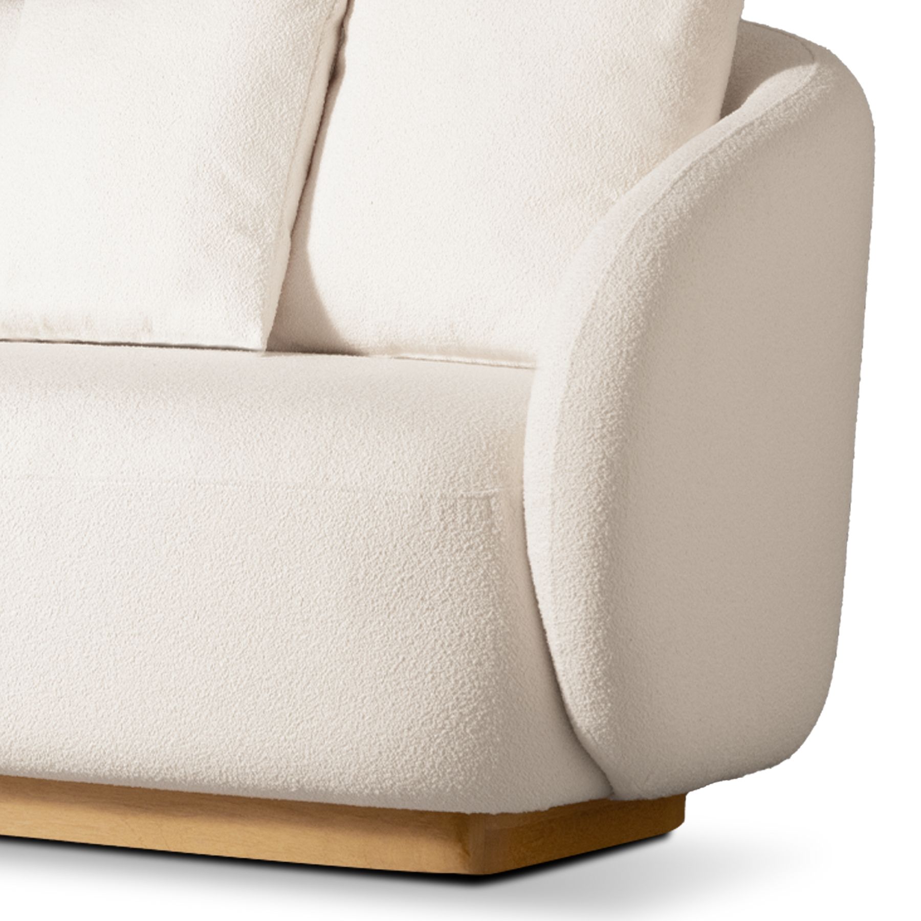 Harbour Como 3 Seat Sofa - Sealed Teak Natural, Panama Blanco