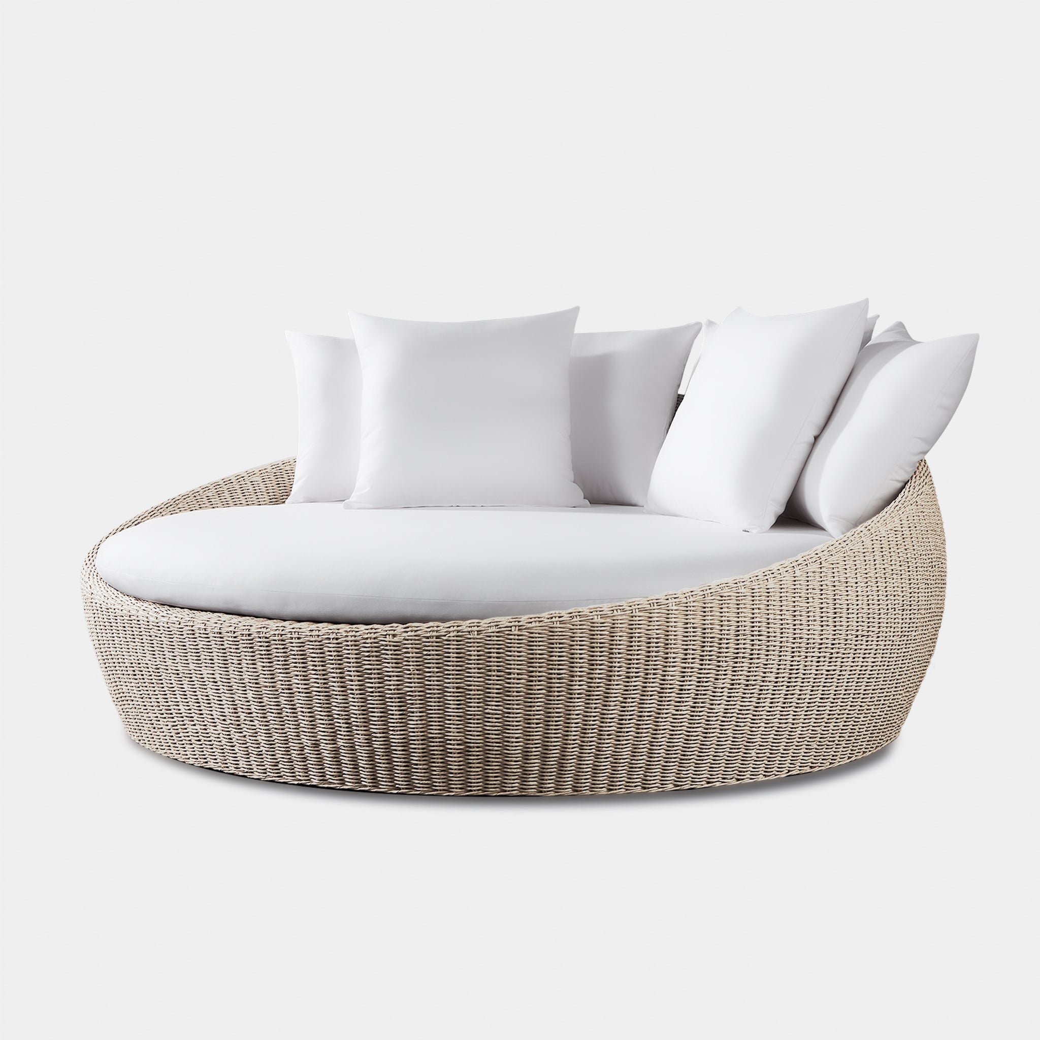 Harbour Cordoba Daybed - Twisted Wicker Oyster, Panama Cloud