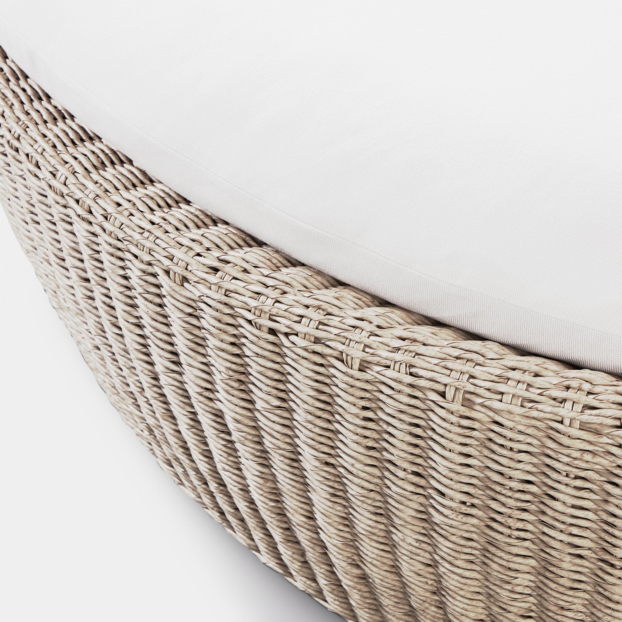 Harbour Cordoba Daybed - Twisted Wicker Oyster, Panama Cloud