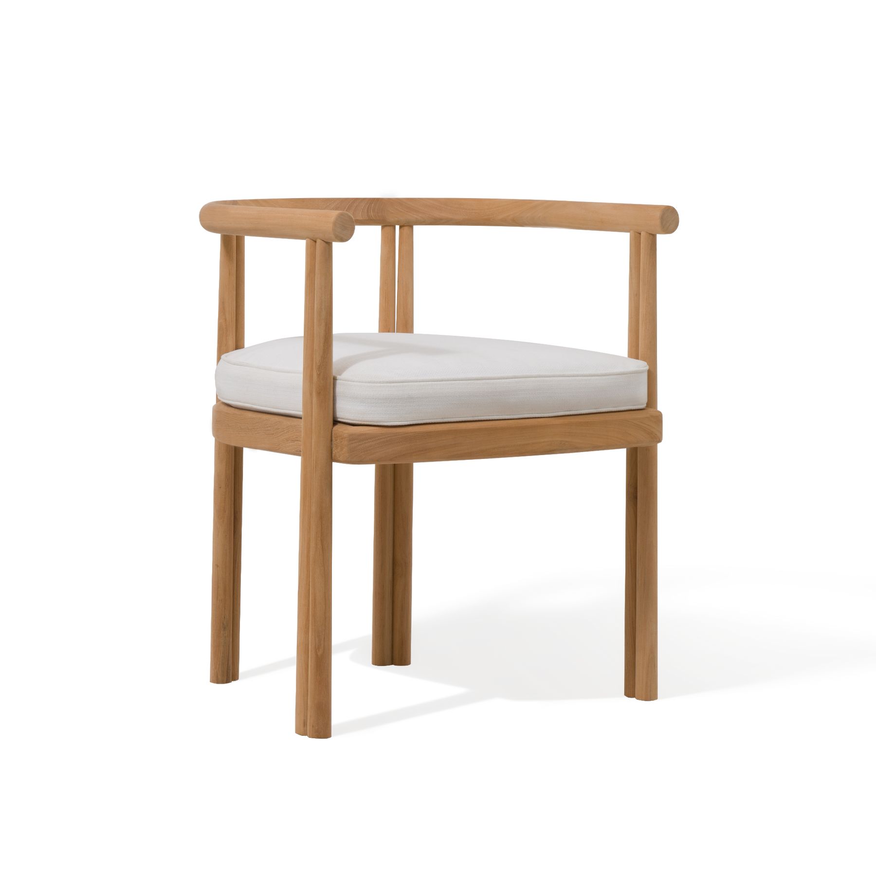 Harbour Cove Teak Dining Chair - Teak Natural, Panama Cloud